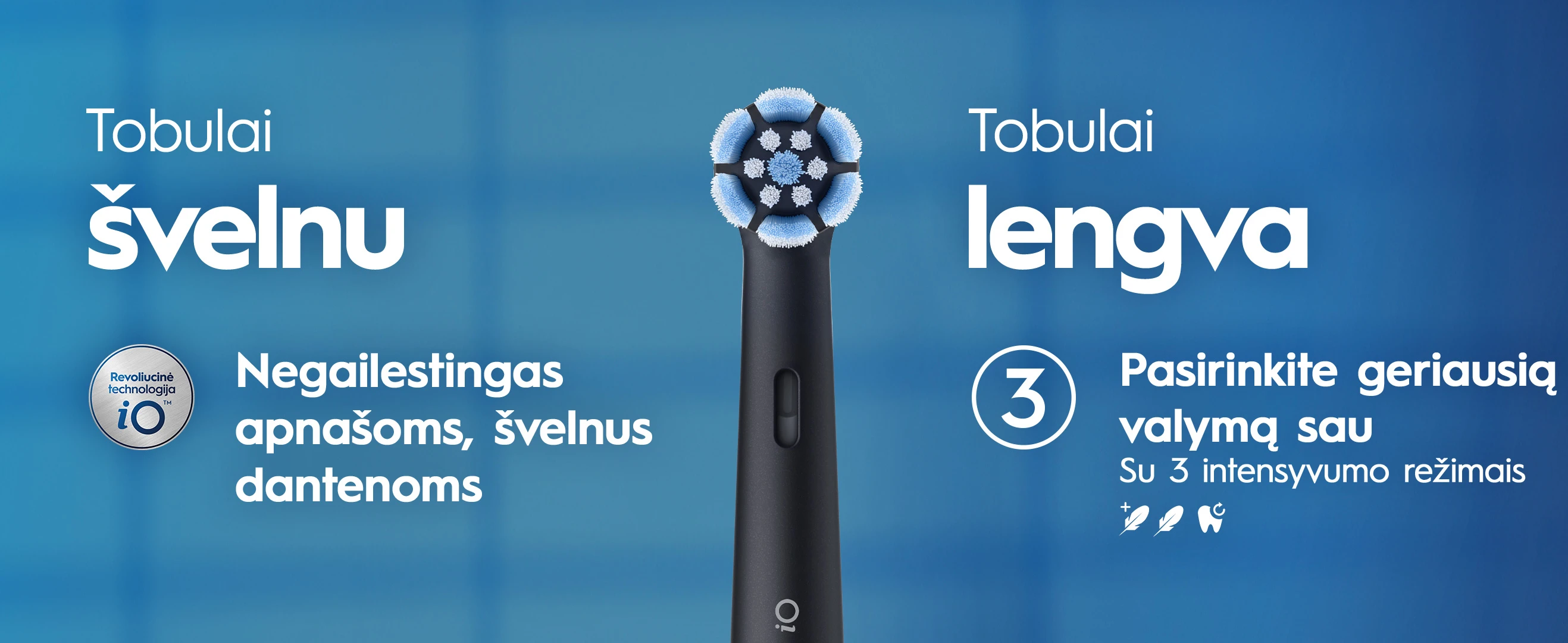 Braun iOS2.1C9.0P Oral-B iO2 Elektrinis Dantų Šepetėlis Calm Rožinė aprašymas - Prekės nuotrauka