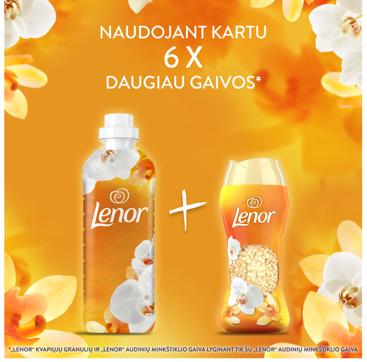 LENOR Audinių Minkštiklis Gold Orchid & Vanilla 2.65 L (126 Skalbimai) aprašymas - Prekės nuotrauka