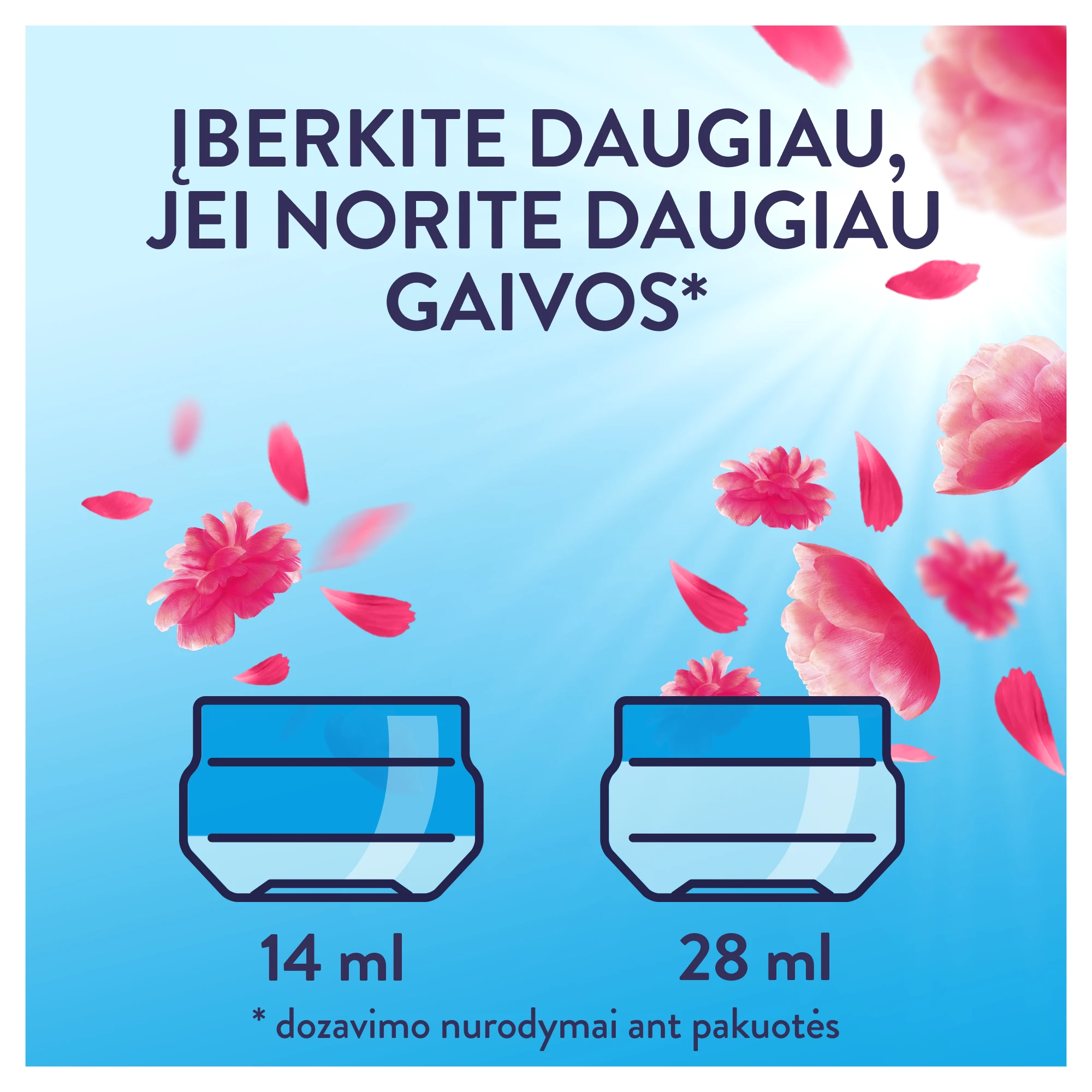 Audinių minkštiklis Lenor Rožinė Blossom 1,204 l (86 skalbimai) aprašymas - Prekės nuotrauka