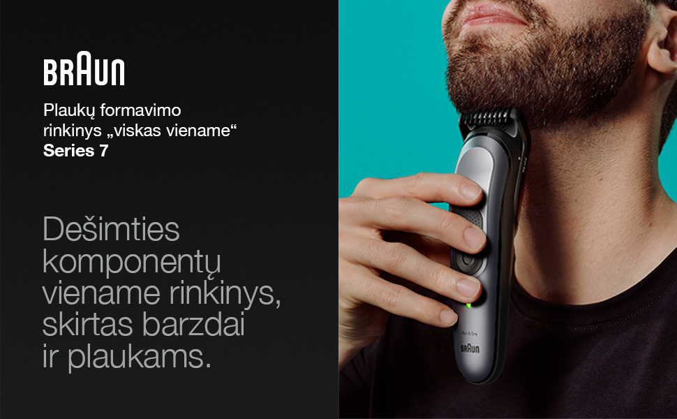 MGK7420 Braun Kirpimo Rinkinys Viskas Viename 10in1 aprašymas - Prekės nuotrauka