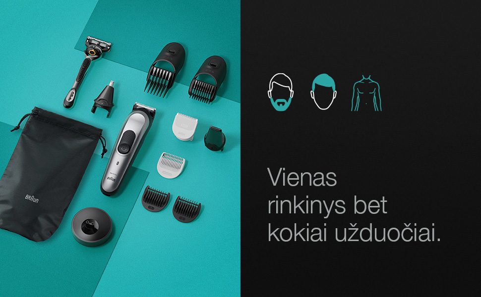 MGK7420 Braun Kirpimo Rinkinys Viskas Viename 10in1 aprašymas - Prekės nuotrauka