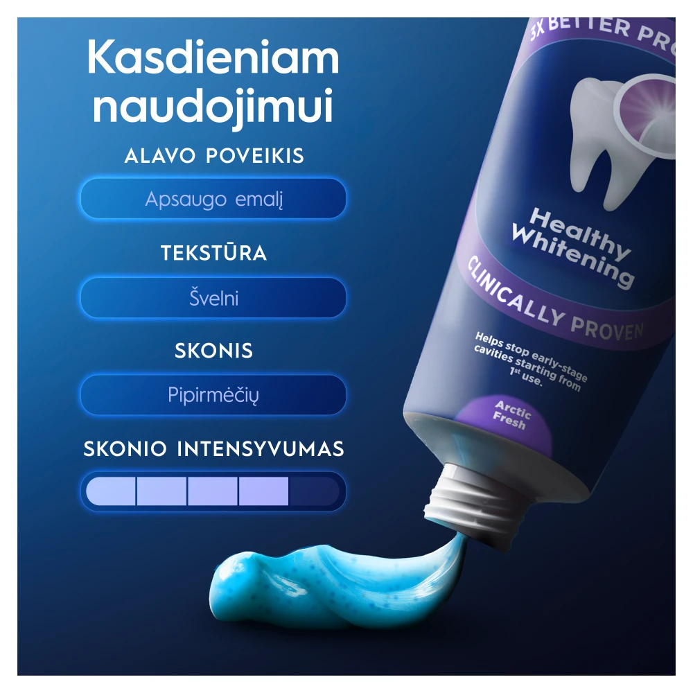 Braun Oral-B Advanced Healthy Whitening Arctic Fresh Dantų pasta, 75 ml aprašymas - Prekės nuotrauka