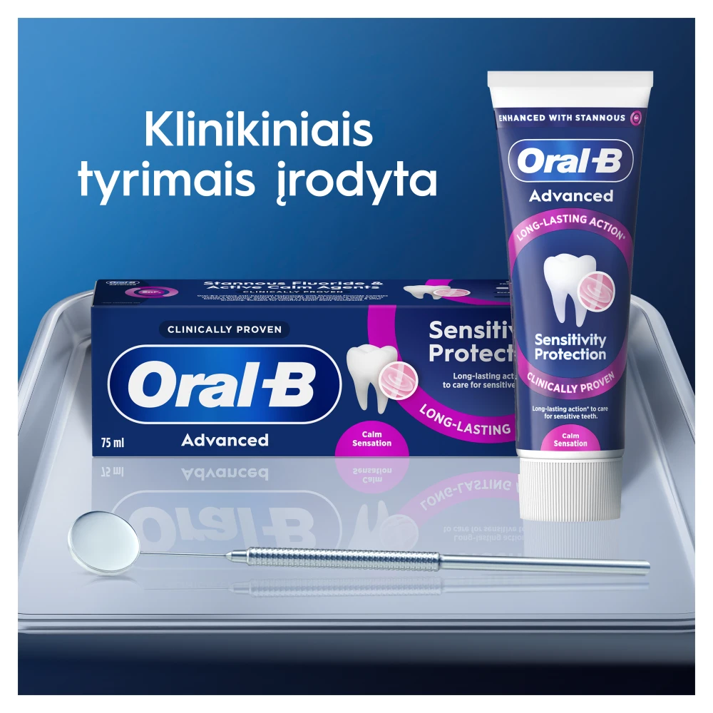 Braun Oral-B Advanced Sensitivity Protection Calm Sensation Dantų pasta, 75 ml aprašymas - Prekės nuotrauka