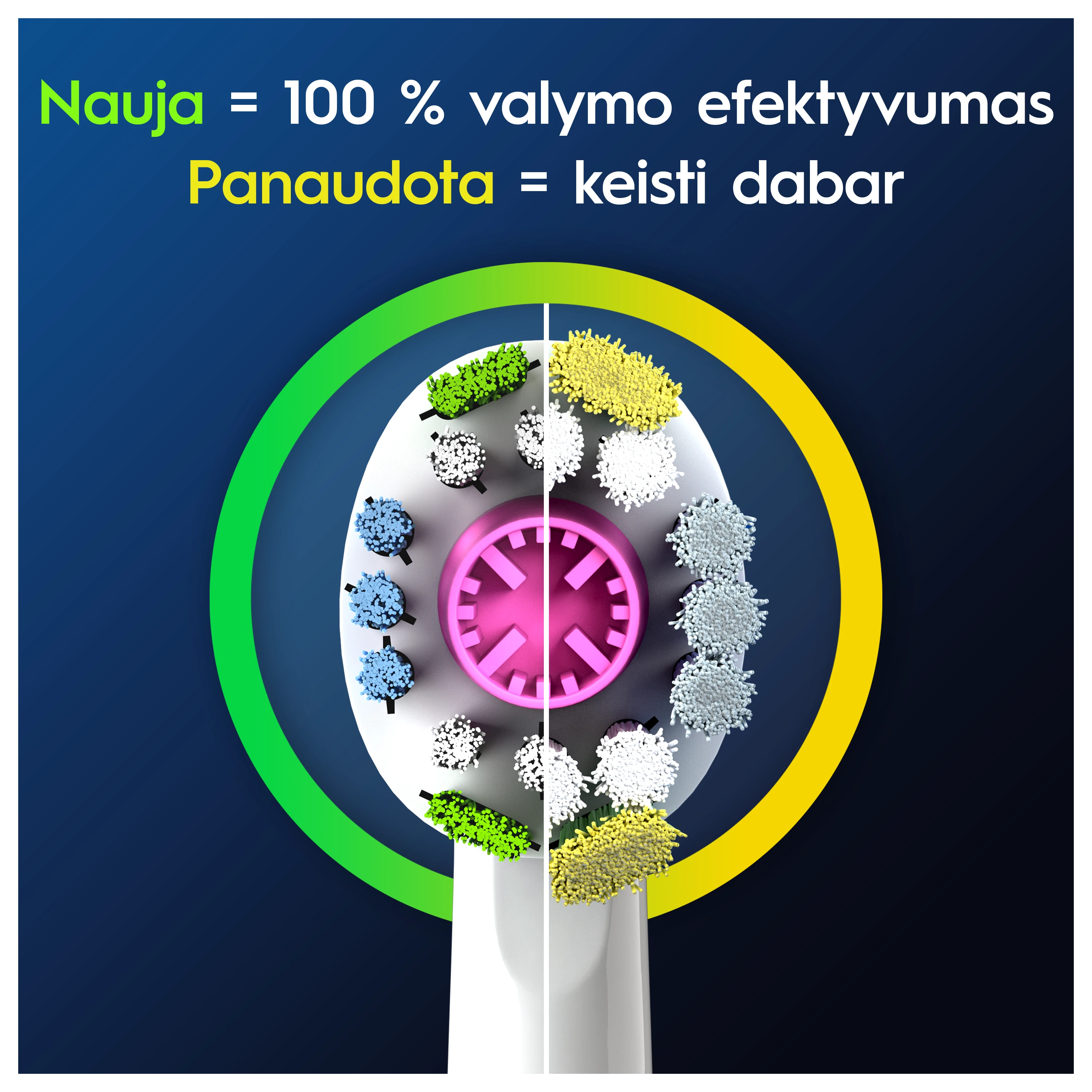 Braun Dantų šepetėlio galvutės Oral-B EB18pRX 3D, 2 vnt. aprašymas - Prekės nuotrauka