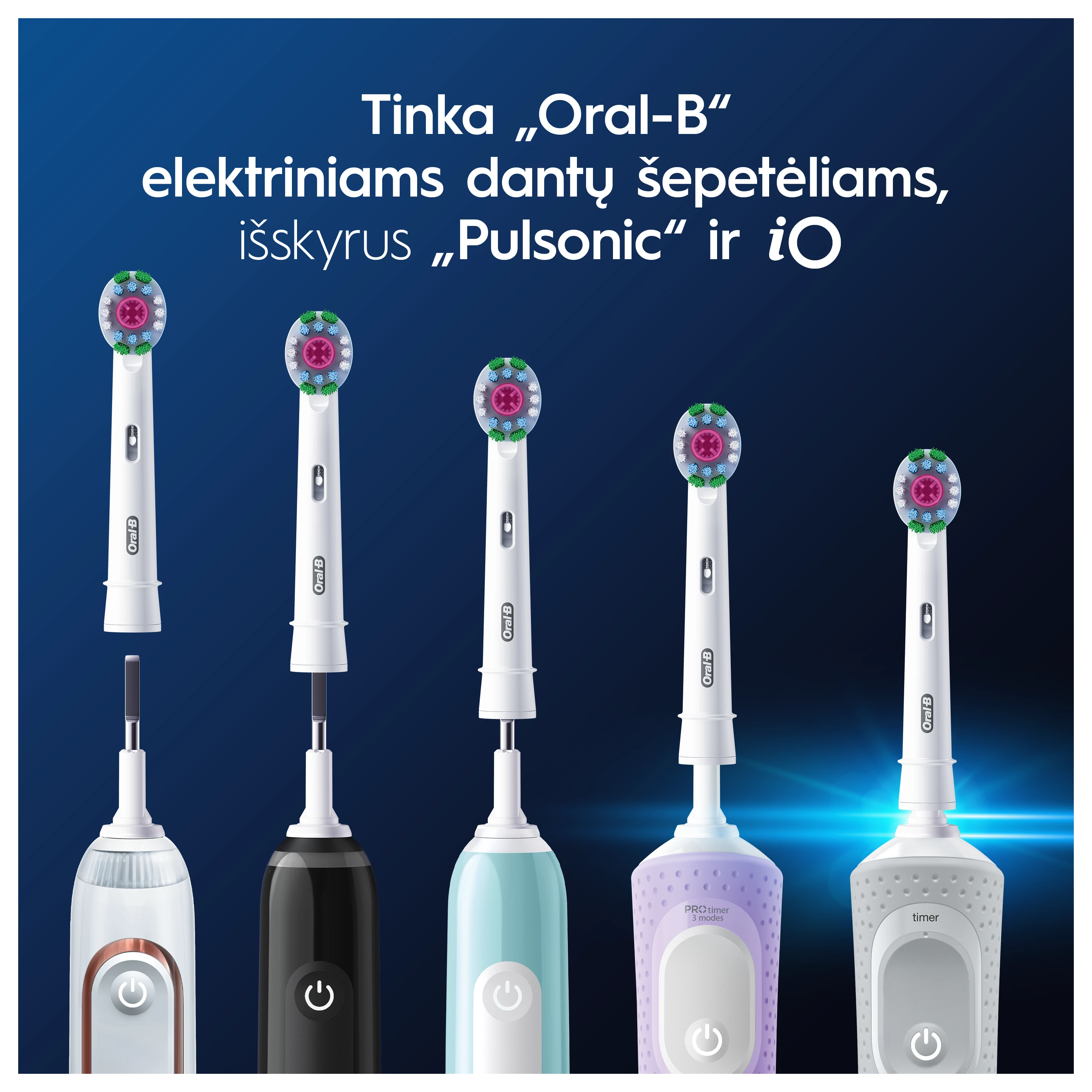 Braun Dantų šepetėlio galvutės Oral-B EB18pRX 3D, 2 vnt. aprašymas - Prekės nuotrauka