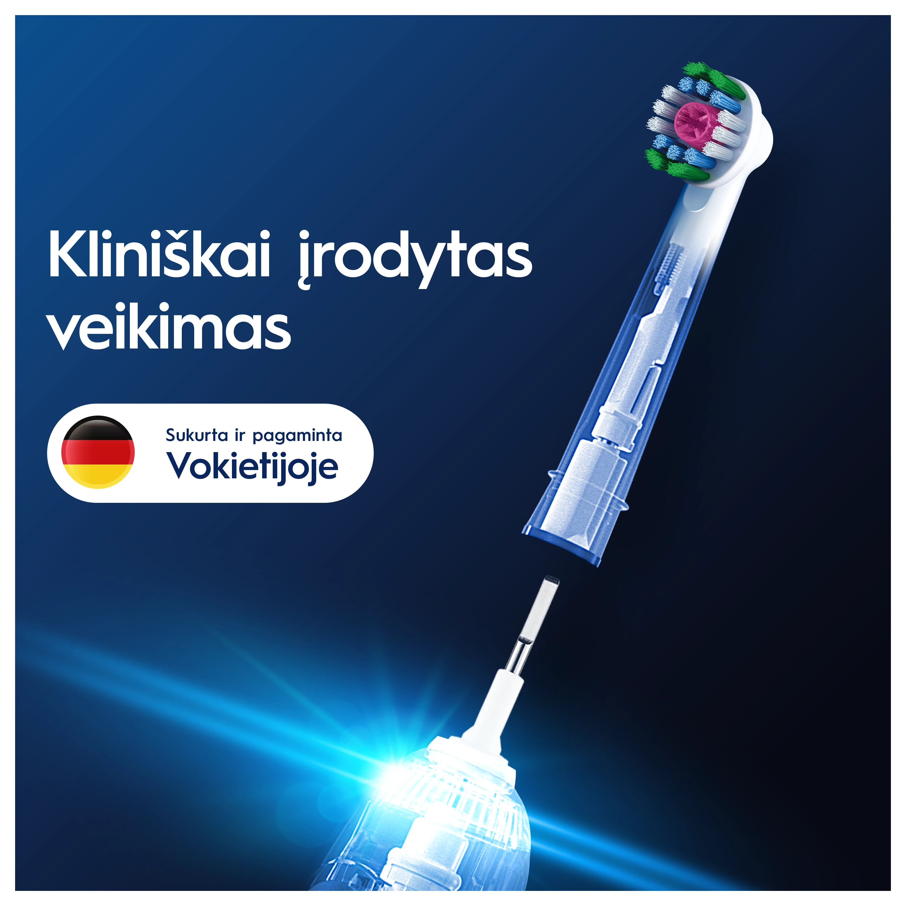 Braun Oral-B EB18-4 3D Baltas Pro Dantų Šepetėlio Galvutės, 4 Vnt. aprašymas - Prekės nuotrauka