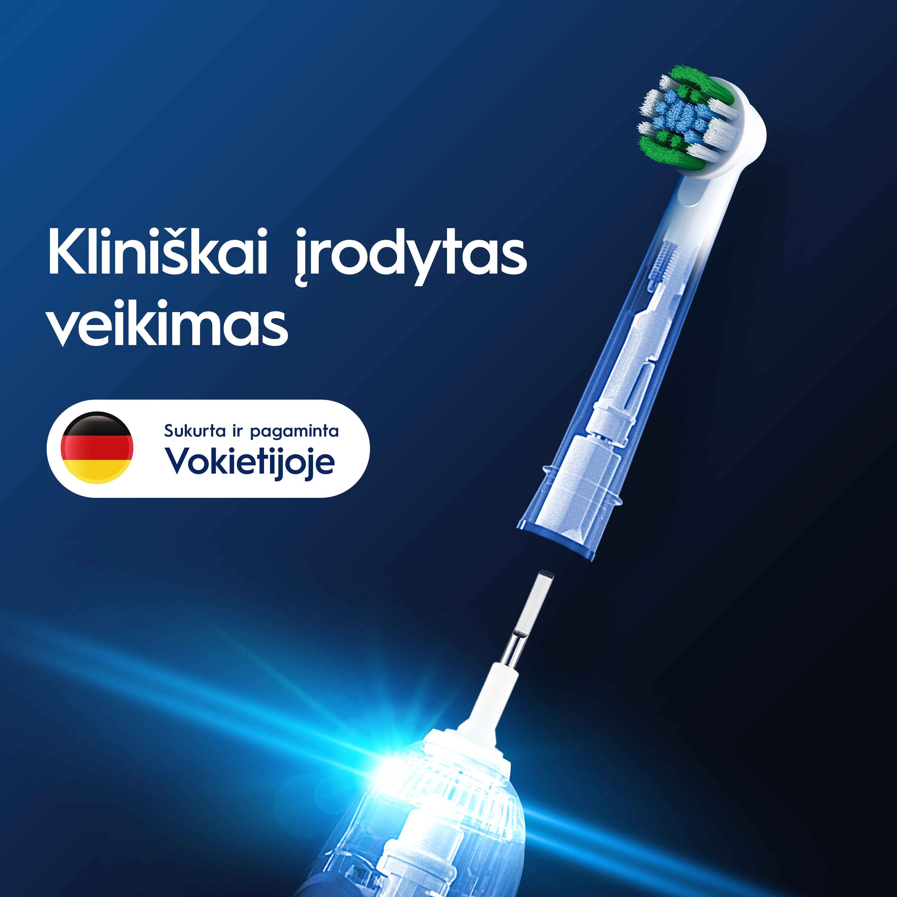 Braun Oral-B EB20-8 ir Precision Clean Pro dantų šepetėlio galvutės, 8 vnt. aprašymas - Prekės nuotrauka
