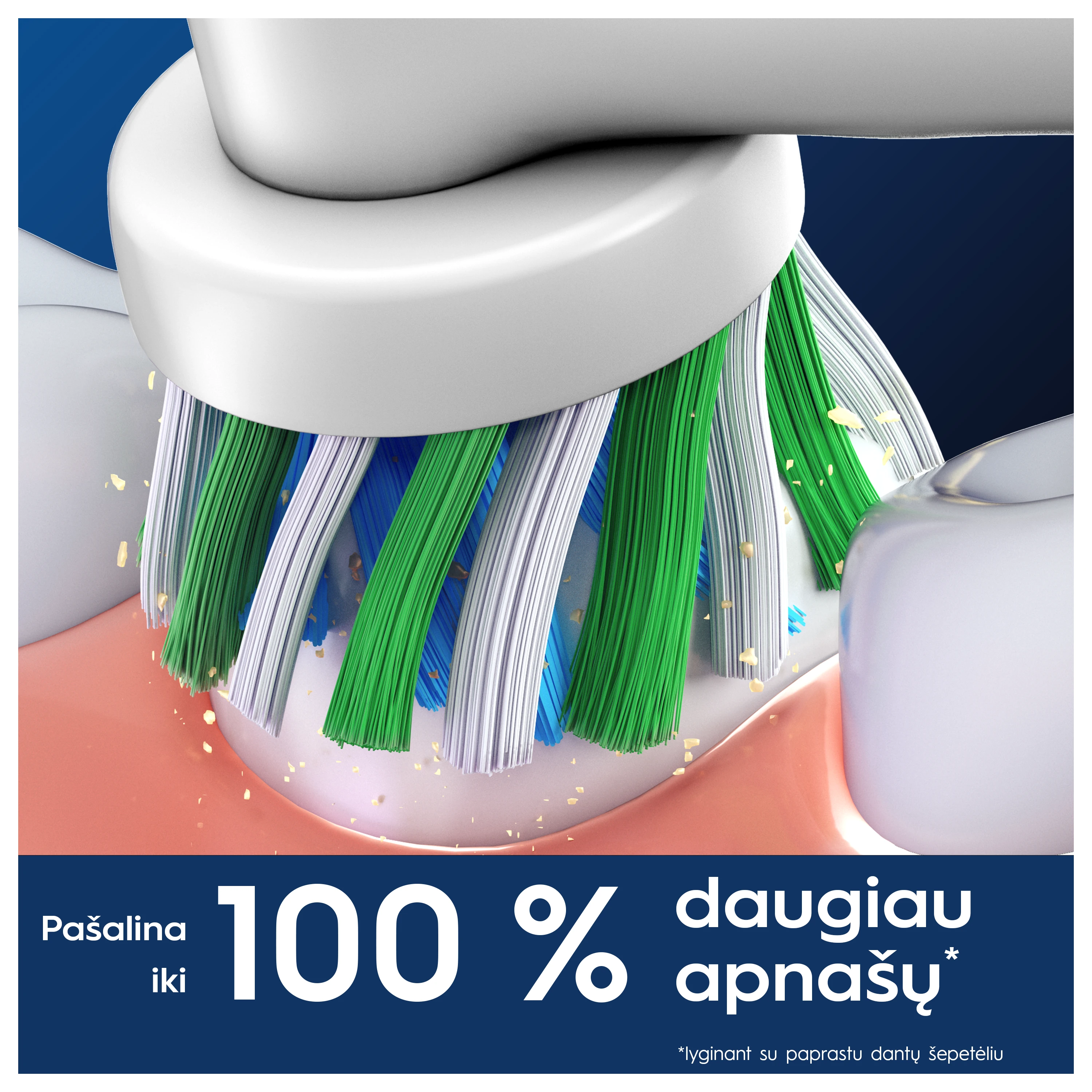 Braun Oral-B EB50-6 Cross Action Pro Dantų Šepetėlio Galvutės, 6 Vnt. aprašymas - Prekės nuotrauka