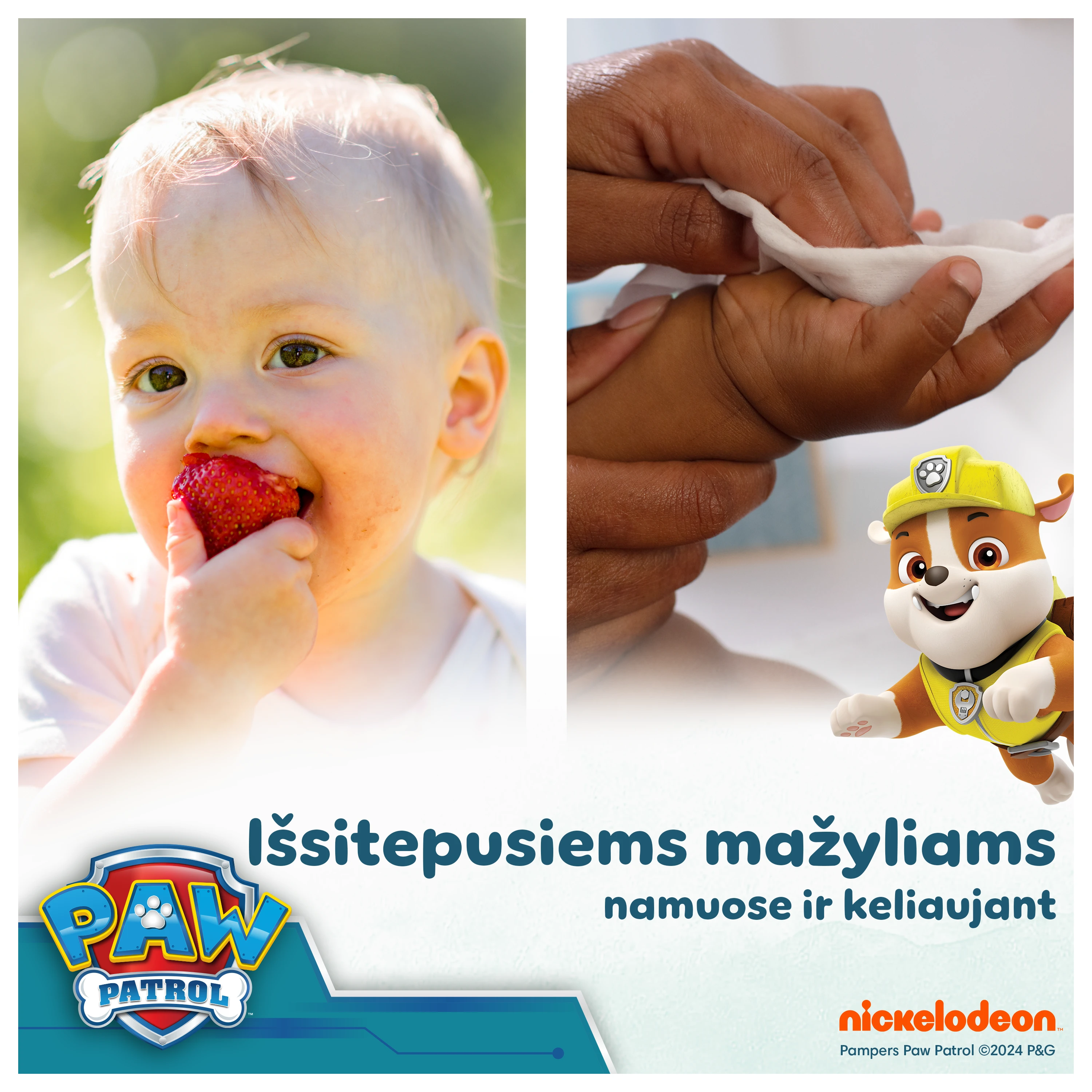 Servetėlės kūdikiams Pampers Harmonie Aqua Baby, 15 pakuočių, 720 servetėlių aprašymas - Prekės nuotrauka