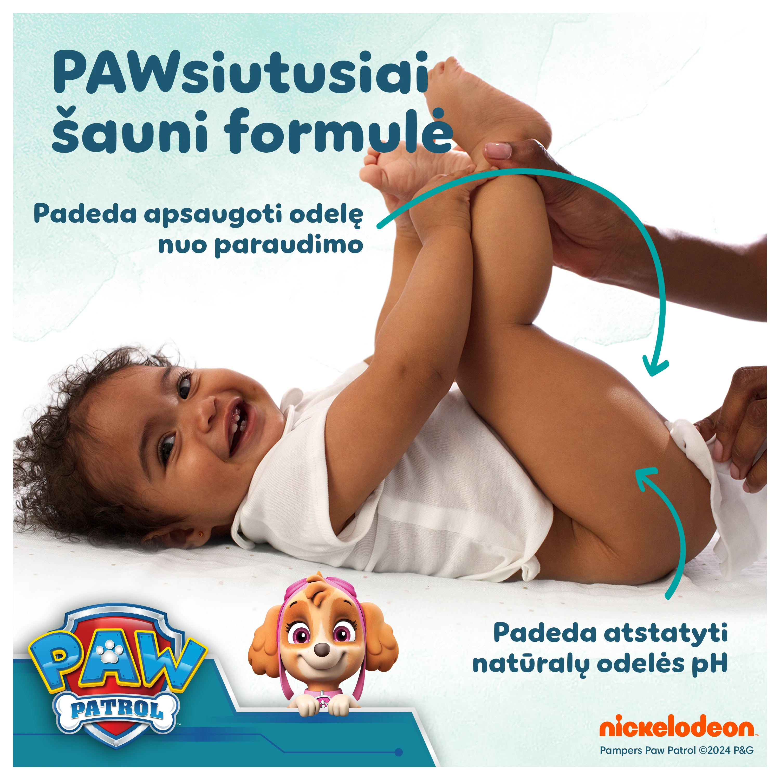 Servetėlės kūdikiams Pampers Harmonie Aqua Baby, 15 pakuočių, 720 servetėlių aprašymas - Prekės nuotrauka