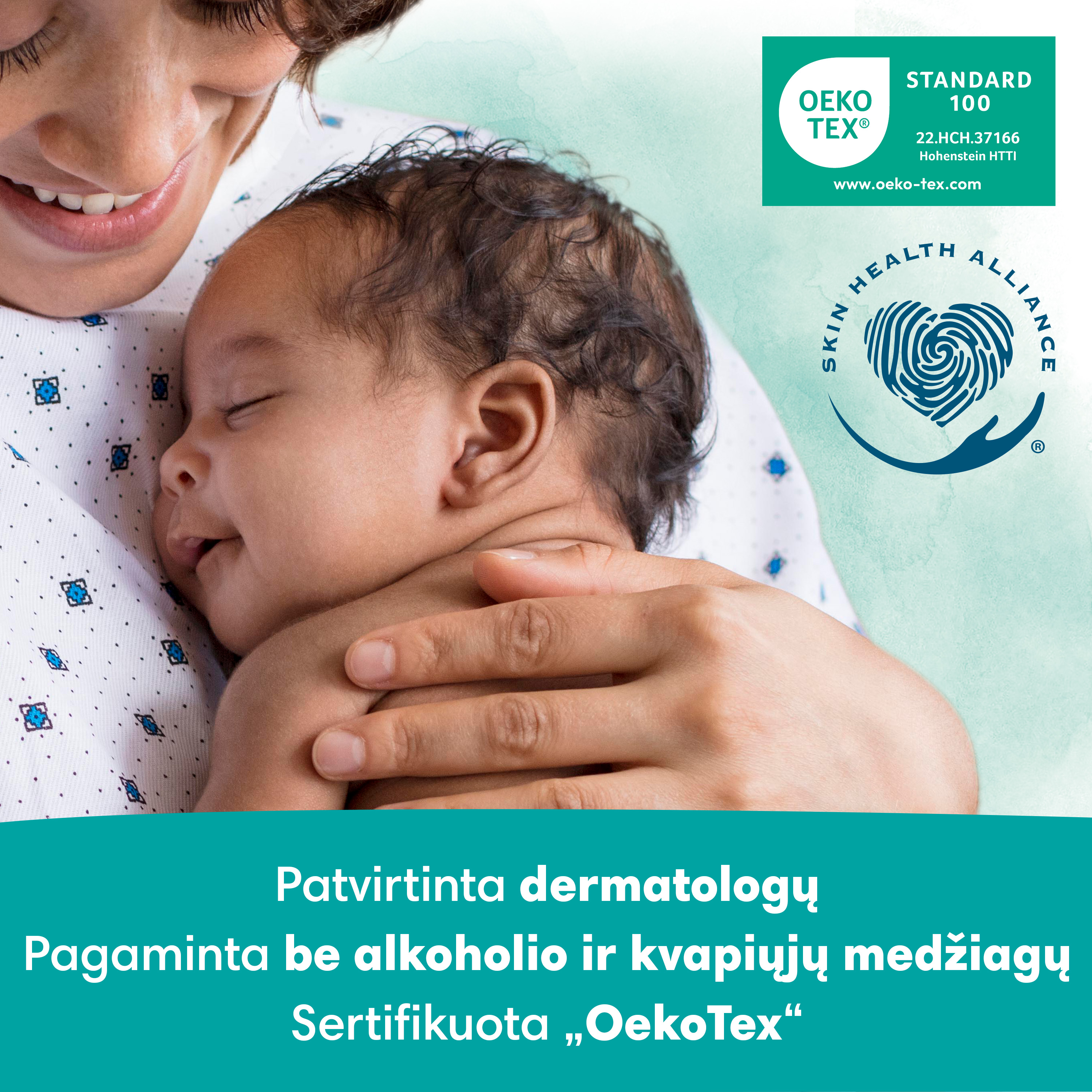 Servetėlės kūdikiams Pampers Harmonie New Baby, 9 pakuotės, 414 servetėlių aprašymas - Prekės nuotrauka