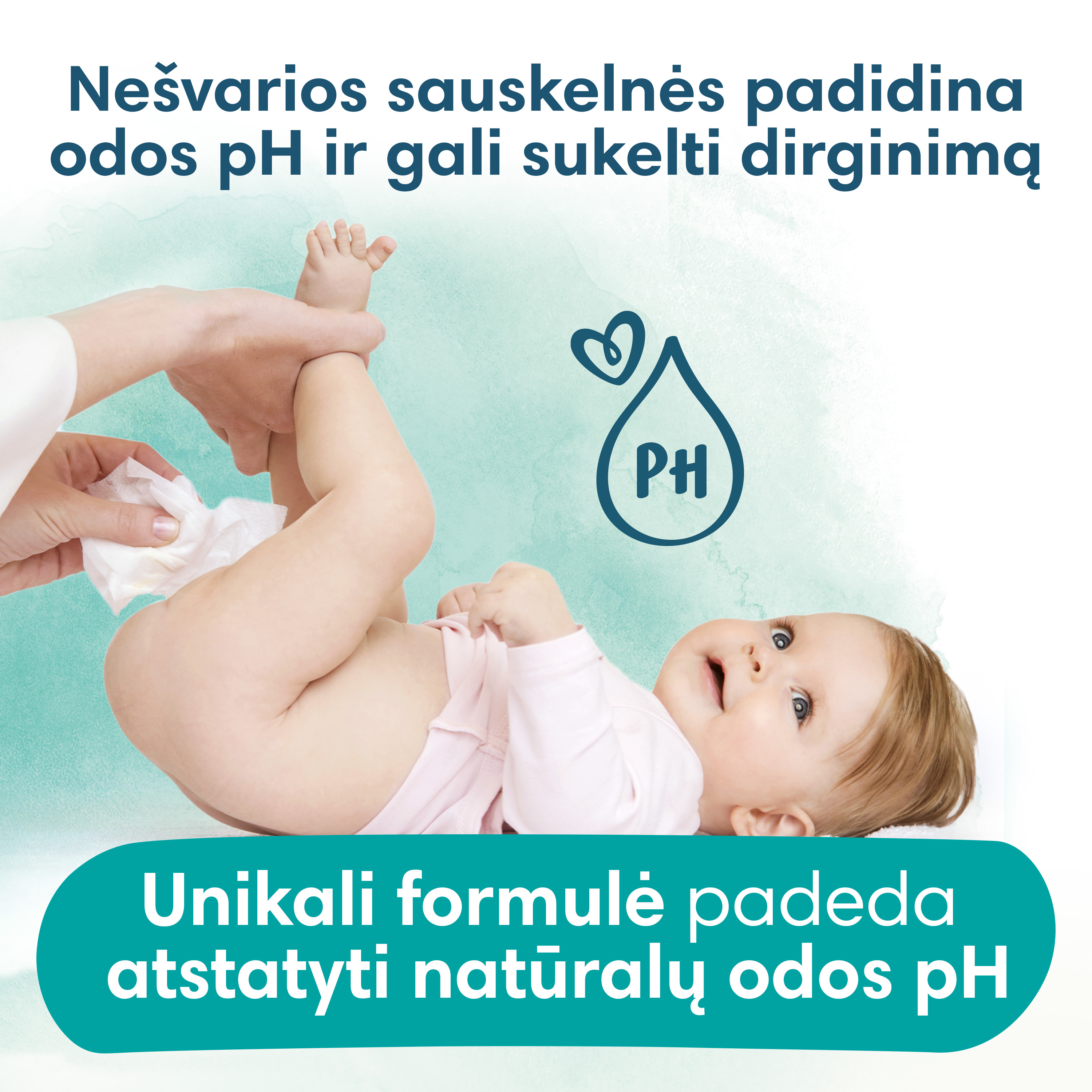 Servetėlės kūdikiams Pampers Harmonie New Baby, 9 pakuotės, 414 servetėlių aprašymas - Prekės nuotrauka