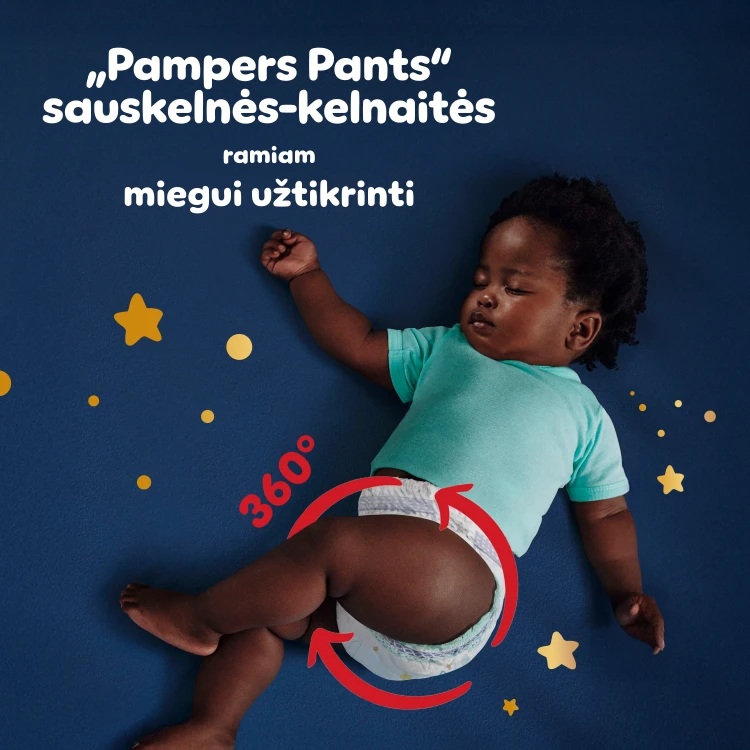 Pampers Night Pants Sauskelnės-Kelnaitės, 7, 70 vnt. aprašymas - Prekės nuotrauka