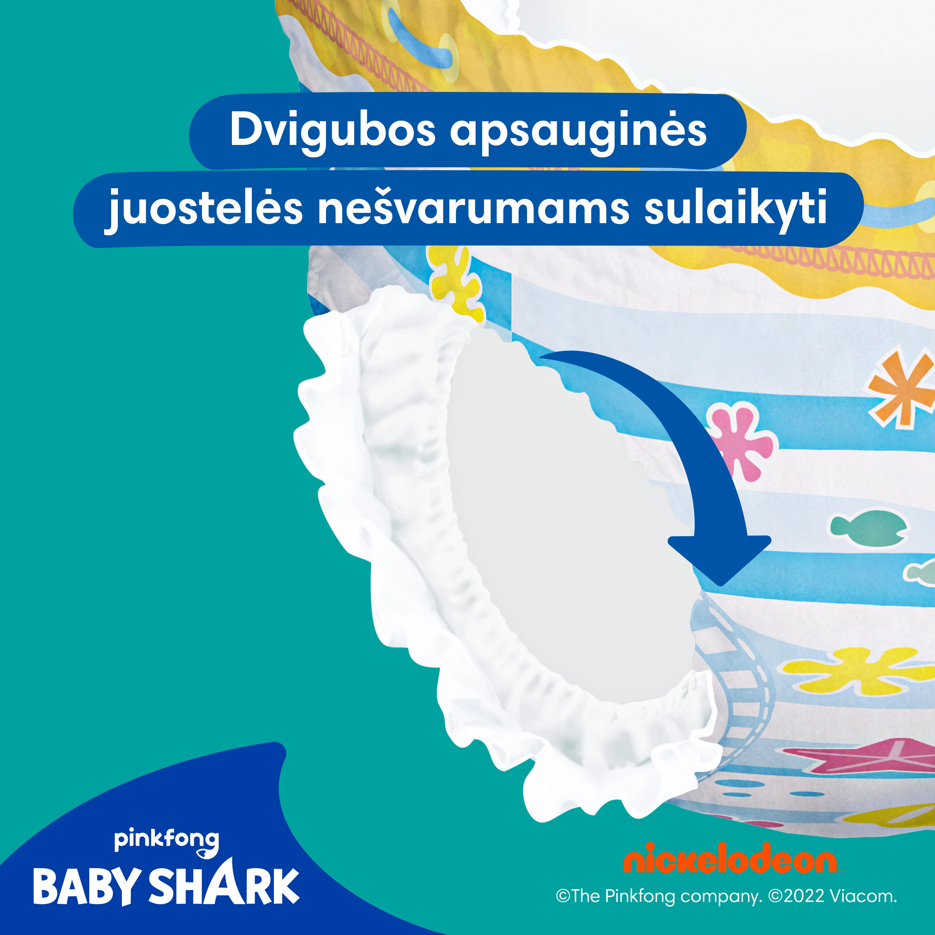 Sauskelnės-Kelnaitės PAMPERS Pants Splashers, 5 dydis 14+ kg, 10 vnt. aprašymas - Prekės nuotrauka