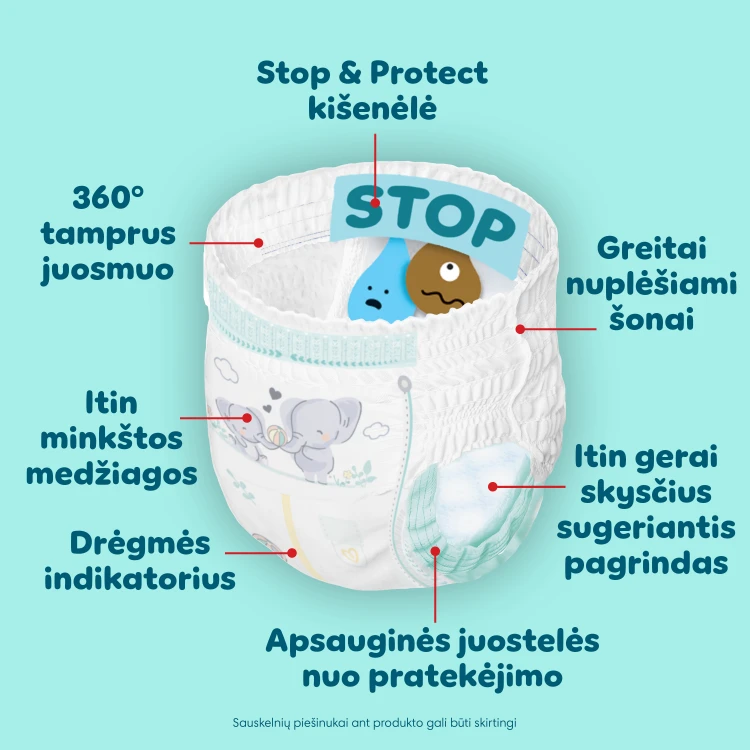Pampers Premium Care Sauskelnės-Kelnaitės, 7 Dydžio, 84 vnt. aprašymas - Prekės nuotrauka