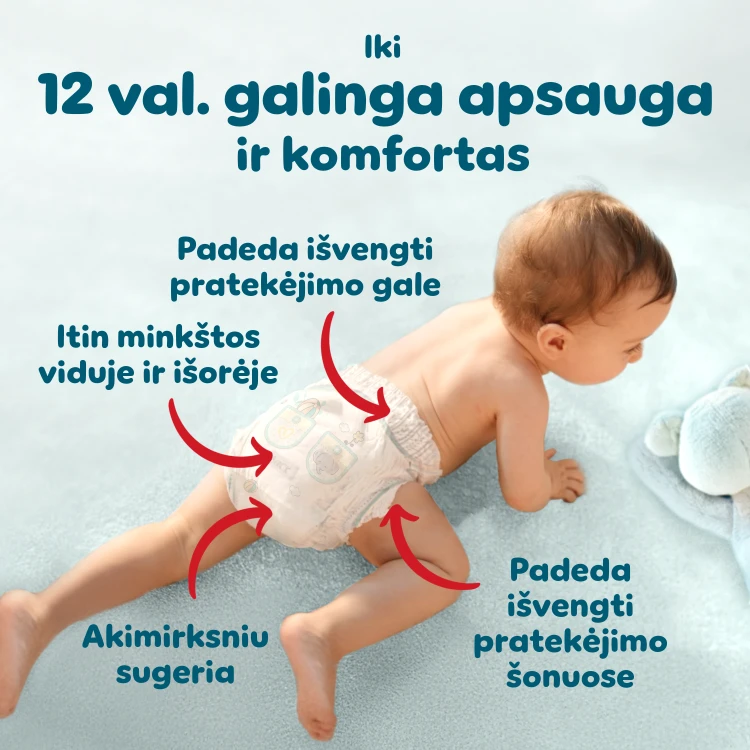 Pampers Premium Care Sauskelnės-Kelnaitės, 7 Dydžio, 84 vnt. aprašymas - Prekės nuotrauka