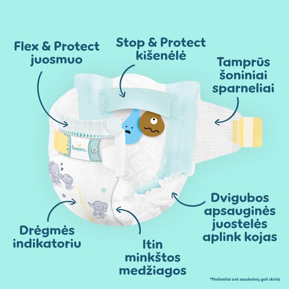 Pampers Premium Care Tape Sauskelnės, 3 Dydis, 78 vnt. aprašymas - Prekės nuotrauka