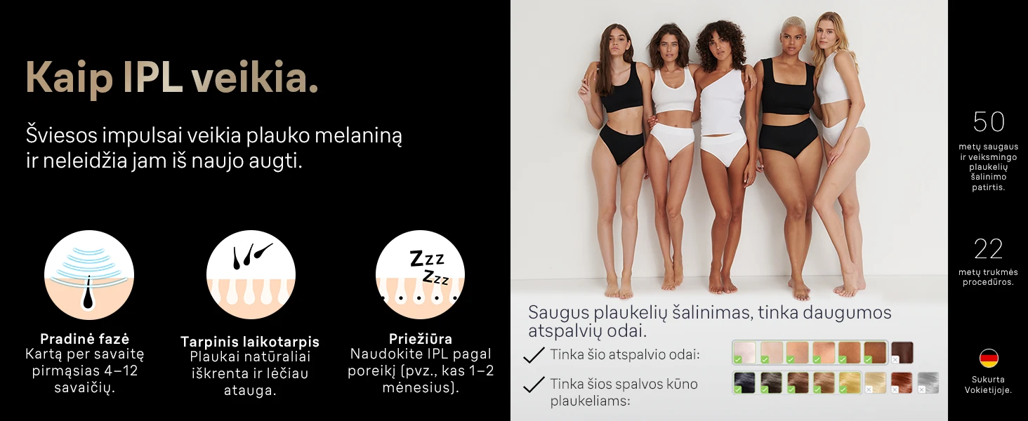 Braun PL5242 Silk-expert Pro 5 IPL Fotoepiliatorius aprašymas - Prekės nuotrauka