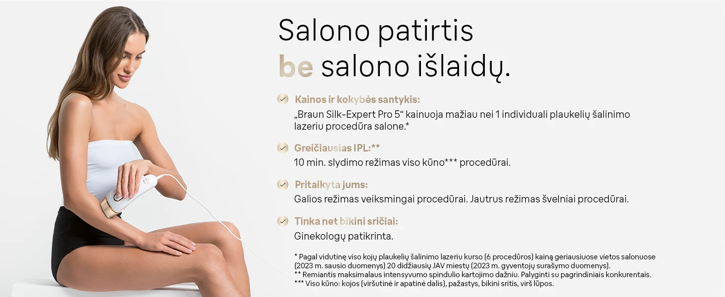 Braun PL5242 Silk-expert Pro 5 IPL Fotoepiliatorius aprašymas - Prekės nuotrauka