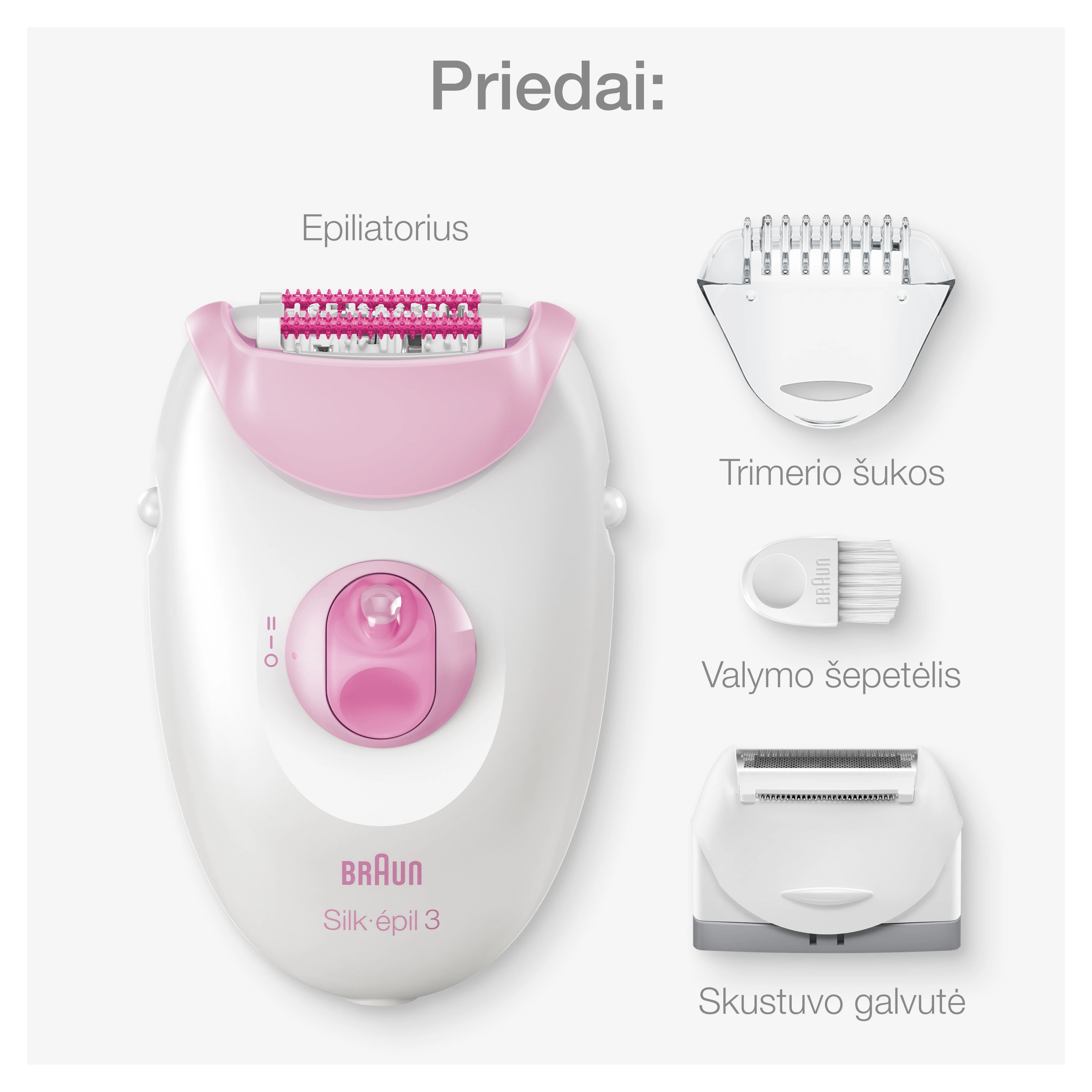 Epiliatorius Braun Silk•épil 3 SE3-031 aprašymas - Prekės nuotrauka