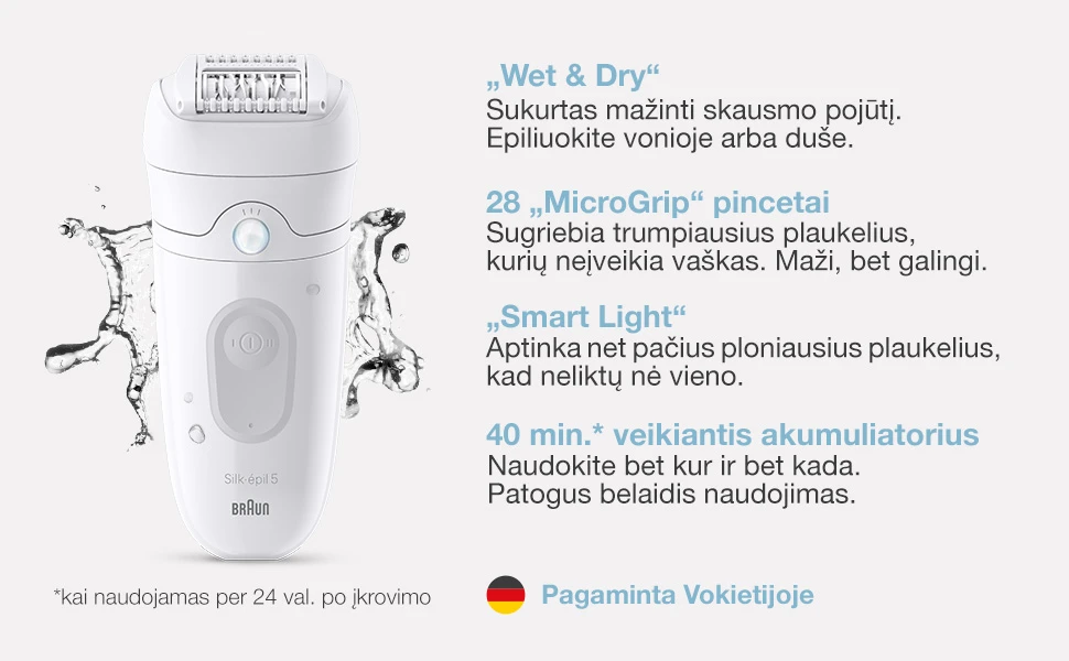 Epiliatorius Braun Silk-épil 5 5-050 aprašymas - Prekės nuotrauka