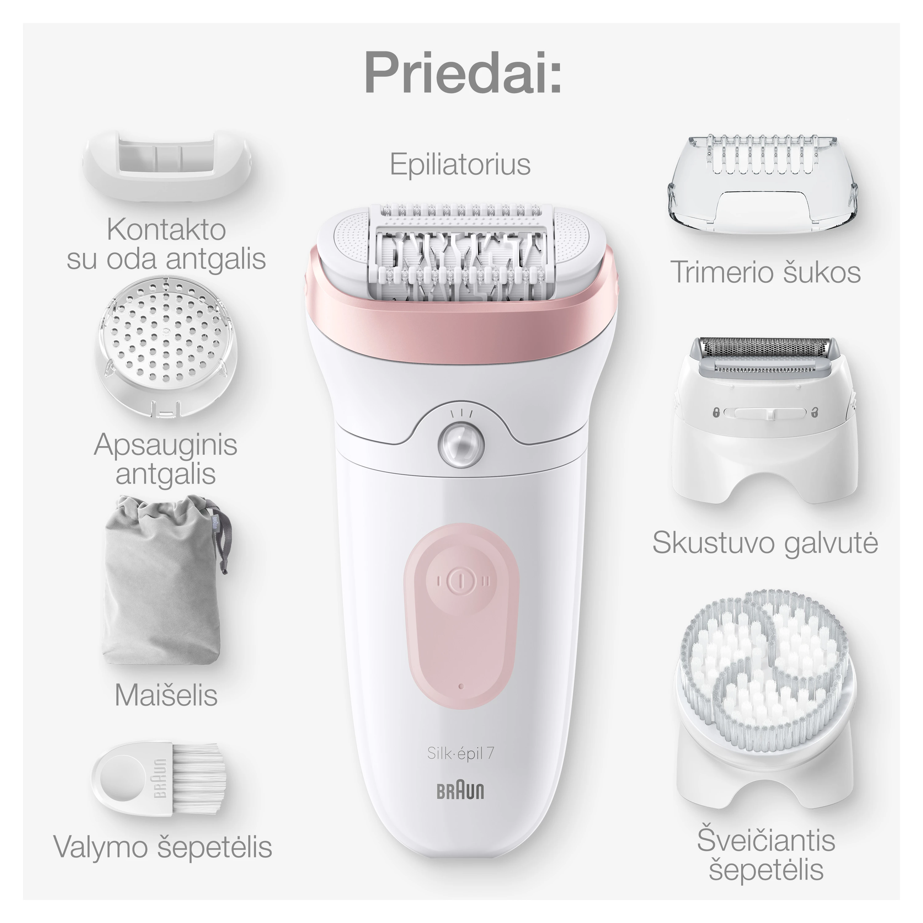 Epiliatorius Braun SE7-060 Silk•épil 7 aprašymas - Prekės nuotrauka