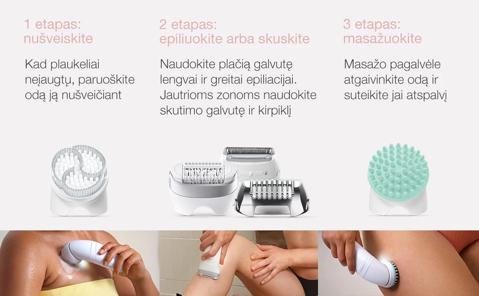 Epiliatorius Braun Silk•épil 7 SkinSpa SE7-081 aprašymas - Prekės nuotrauka