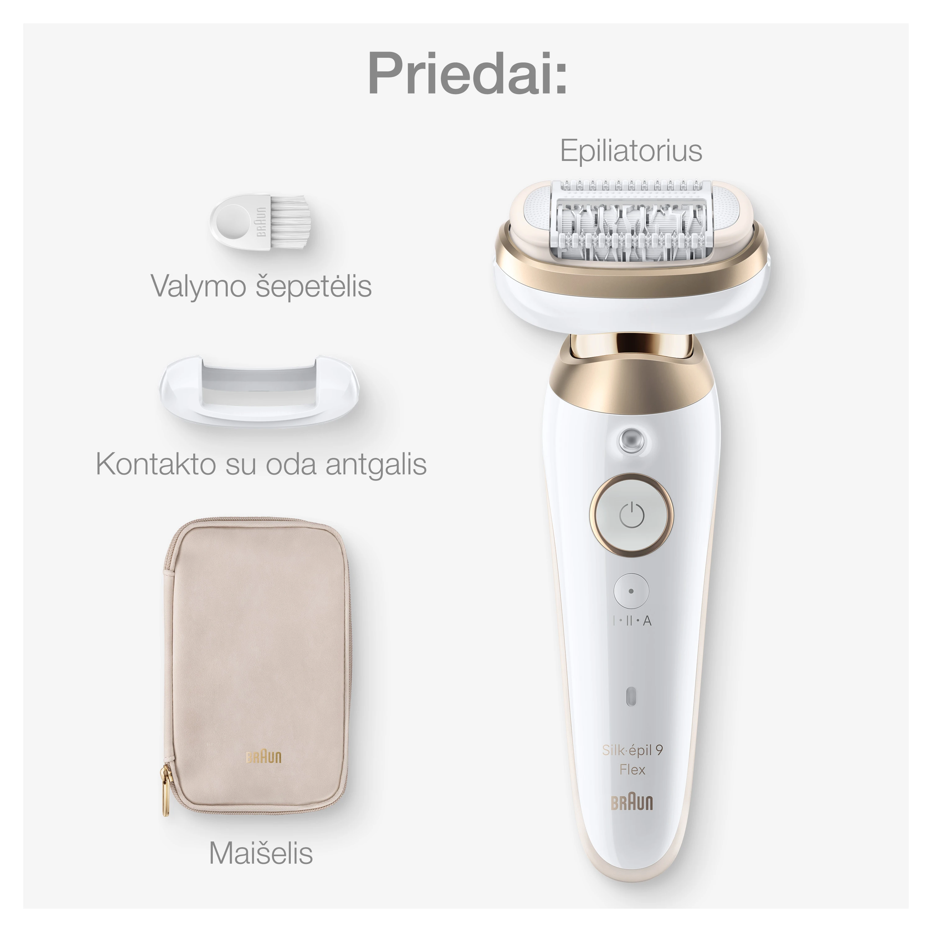 Epiliatorius Braun Silk-épil 9 Flex 9-011 3D aprašymas - Prekės nuotrauka