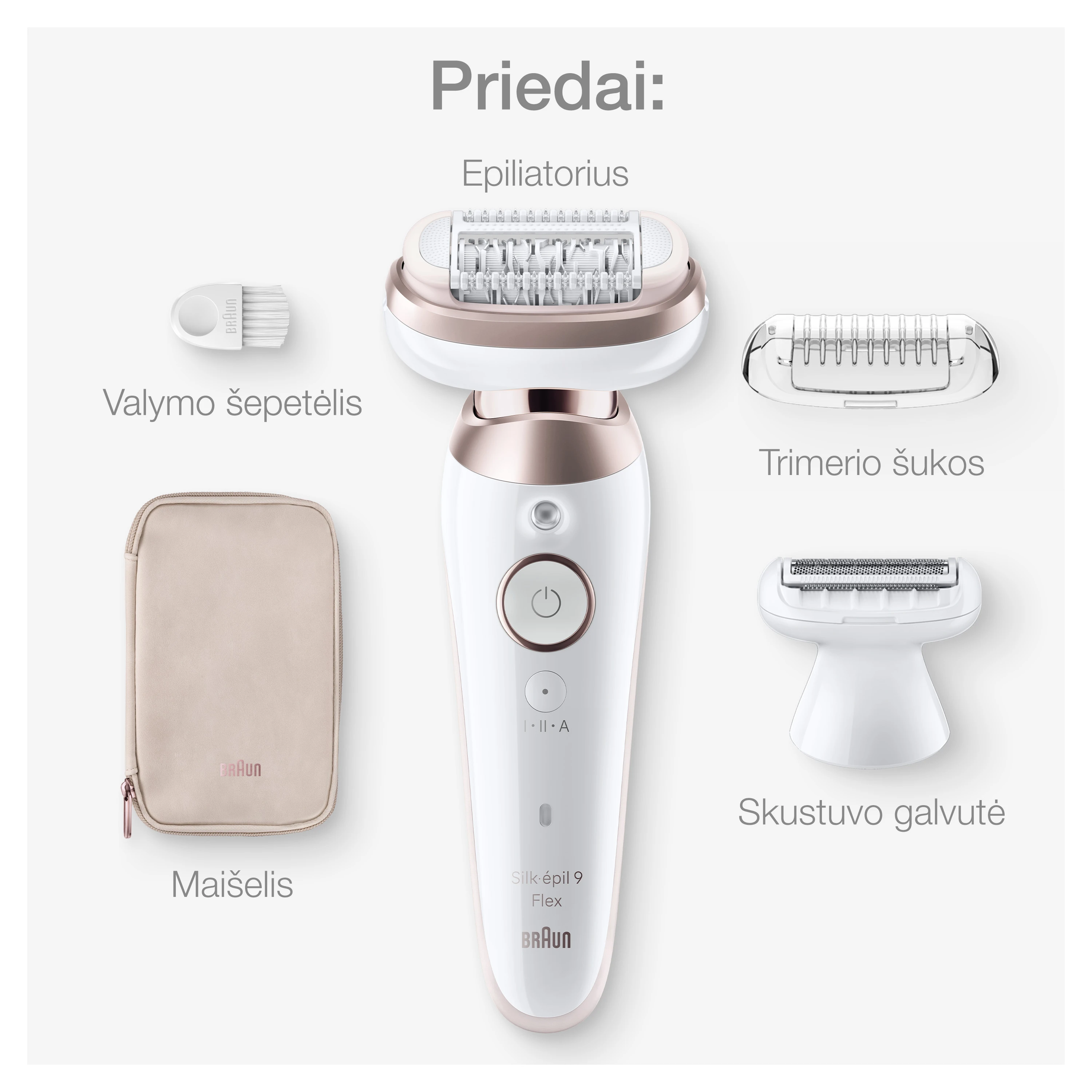 Epiliatorius Braun Silk•épil 9 Flex SES9-030 3D aprašymas - Prekės nuotrauka