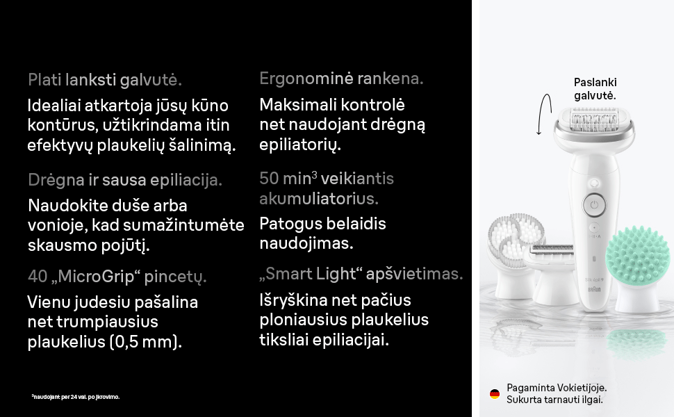 SES9-080 Braun Silk•épil 9 Epiliatorius aprašymas - Prekės nuotrauka