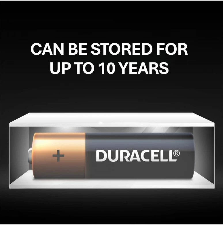 Duracell AAA baterija su 10 metų laikymo garantija