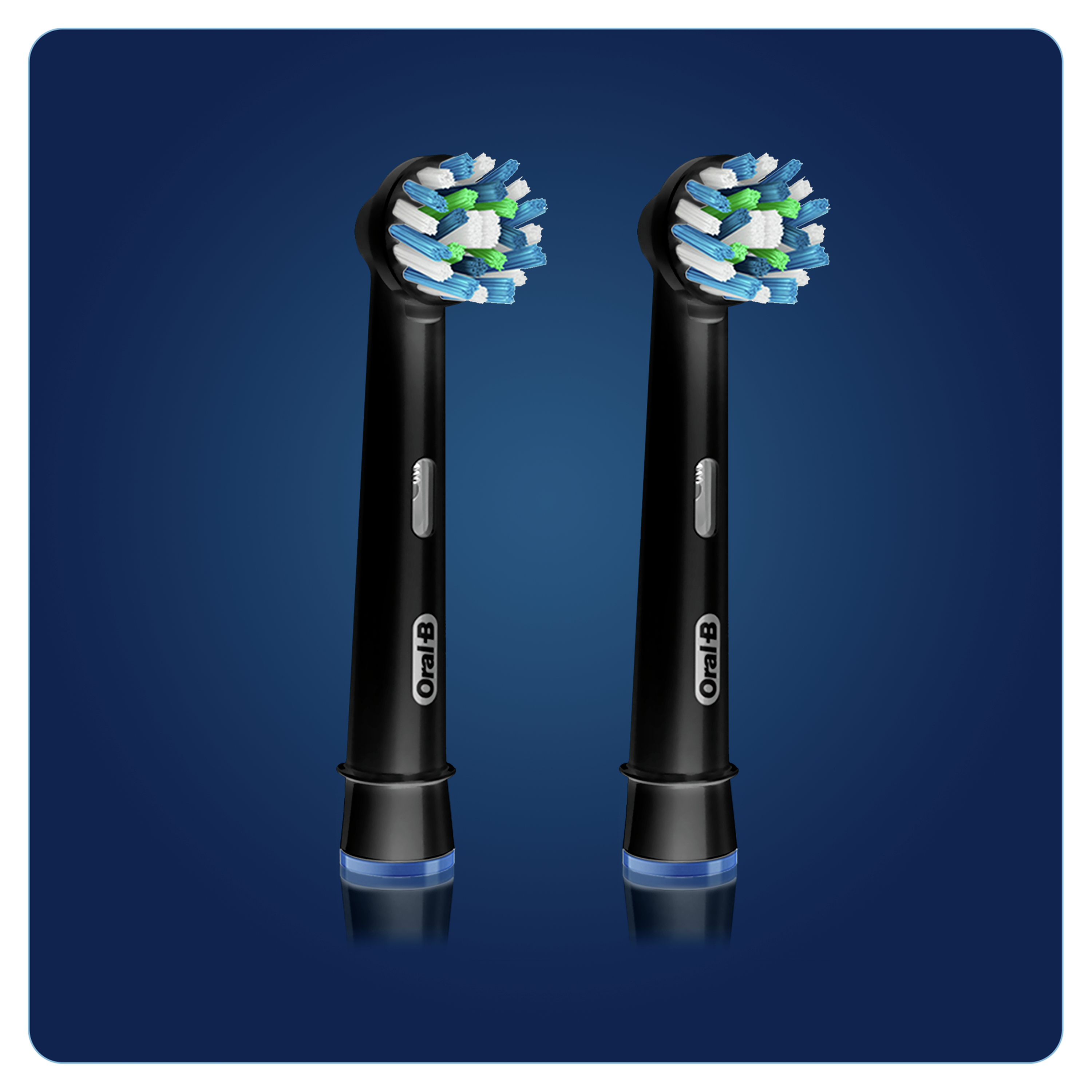 Dantų šepetėlio antgaliai EB50 Braun Oral-B Cross Action, juodi, 2 vnt