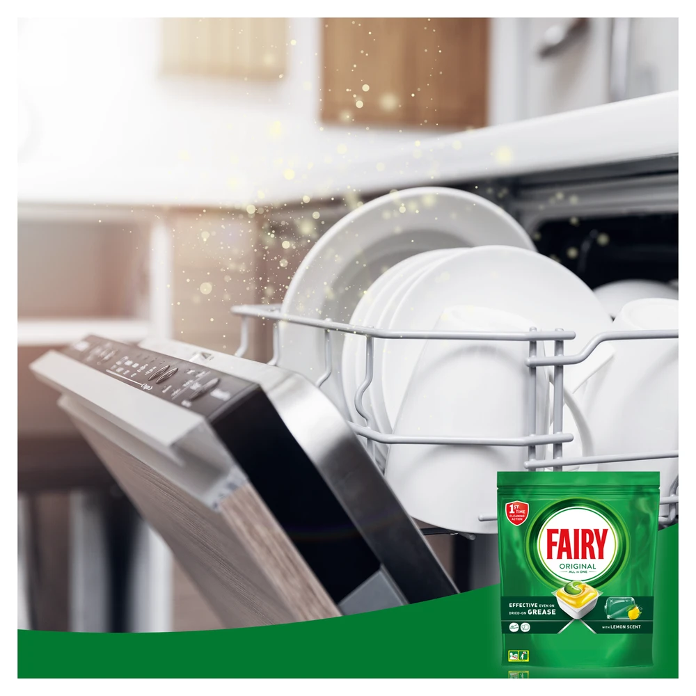 Indaplovių tabletės Fairy Platinum All In One Lemon, 116 vnt., citrinų kvapo