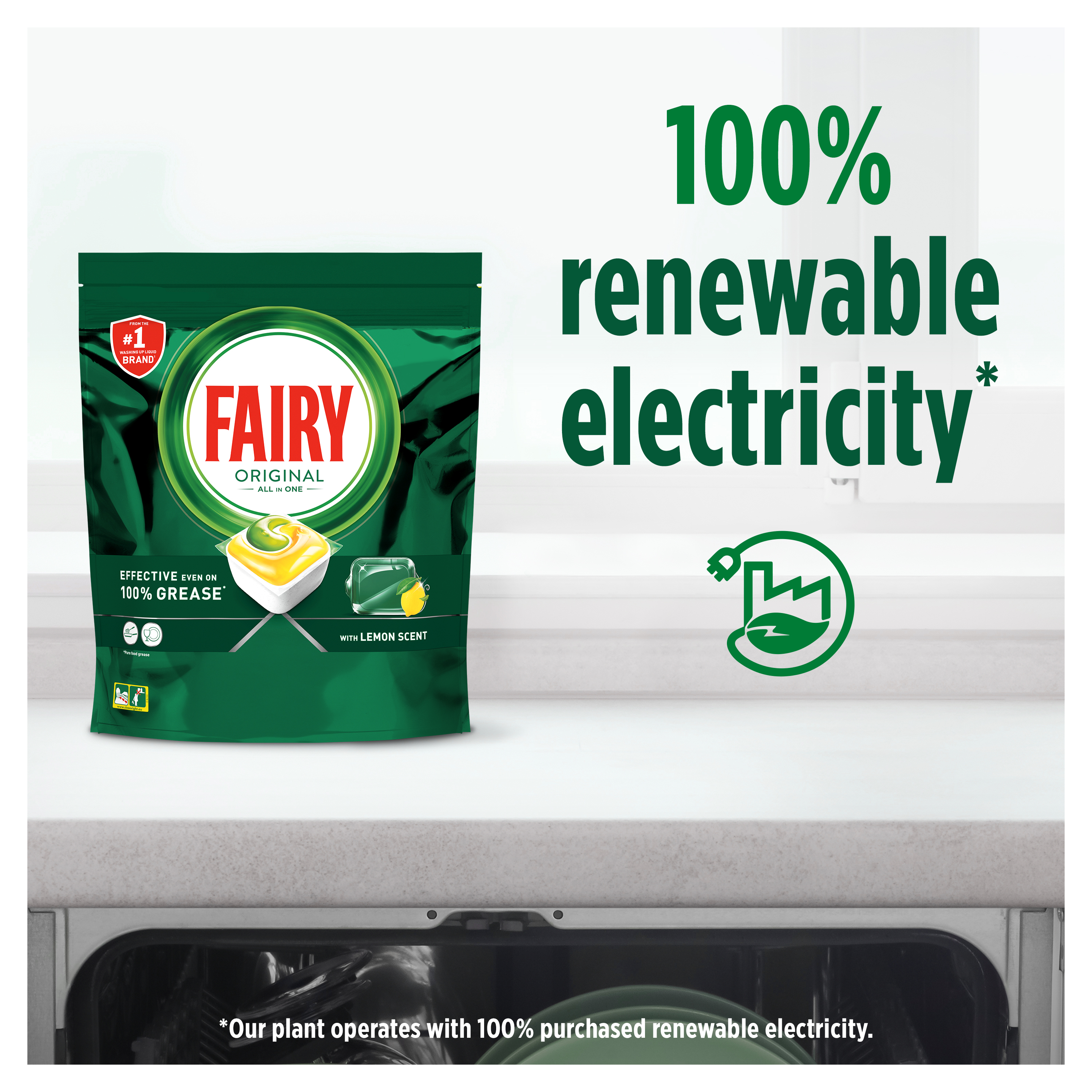 Procter Gamble Fairy Platinum All In One Lemon Indaplovių Tabletės, 100 Tabl.