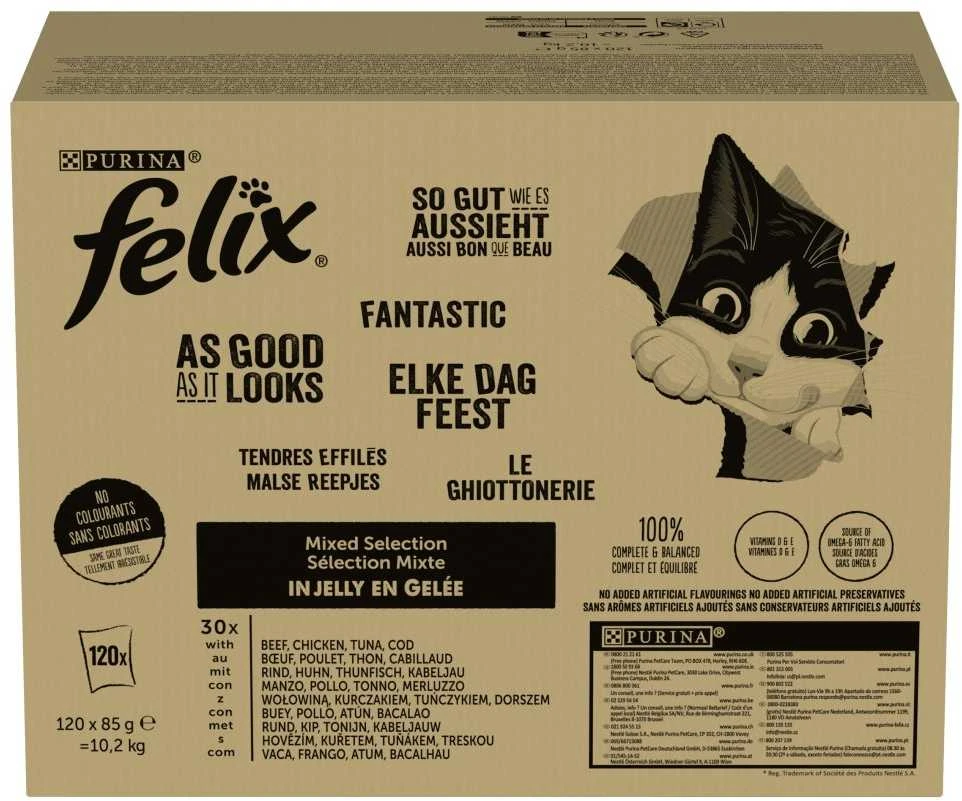 Purina Nestle Drėgnas Kačių Maistas - Purina Felix Mix 120x85g
