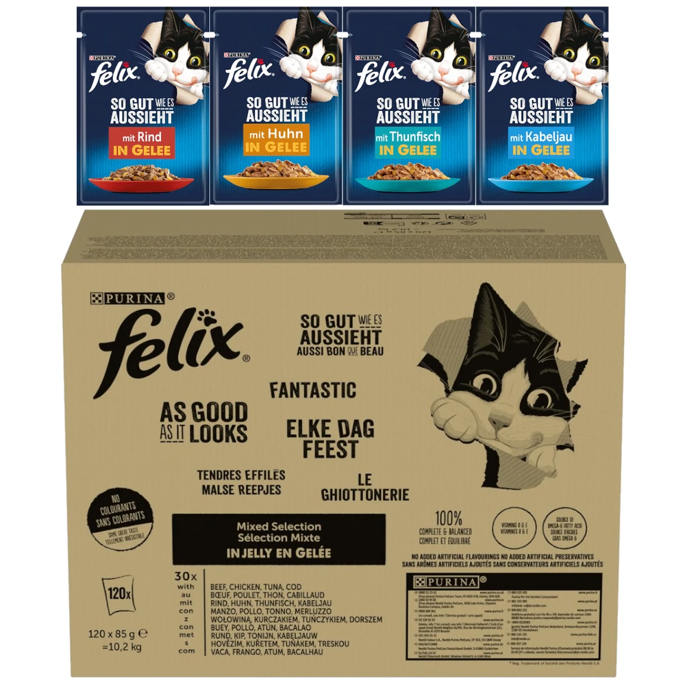 Purina Nestle Drėgnas Kačių Maistas - Purina Felix Mix 120x85g