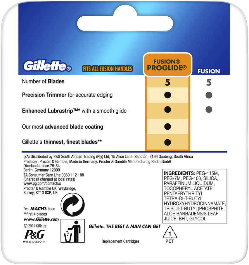 Gillette Fusion Proglide Keičiamosios Skutimosi Galvutės 4 Vnt