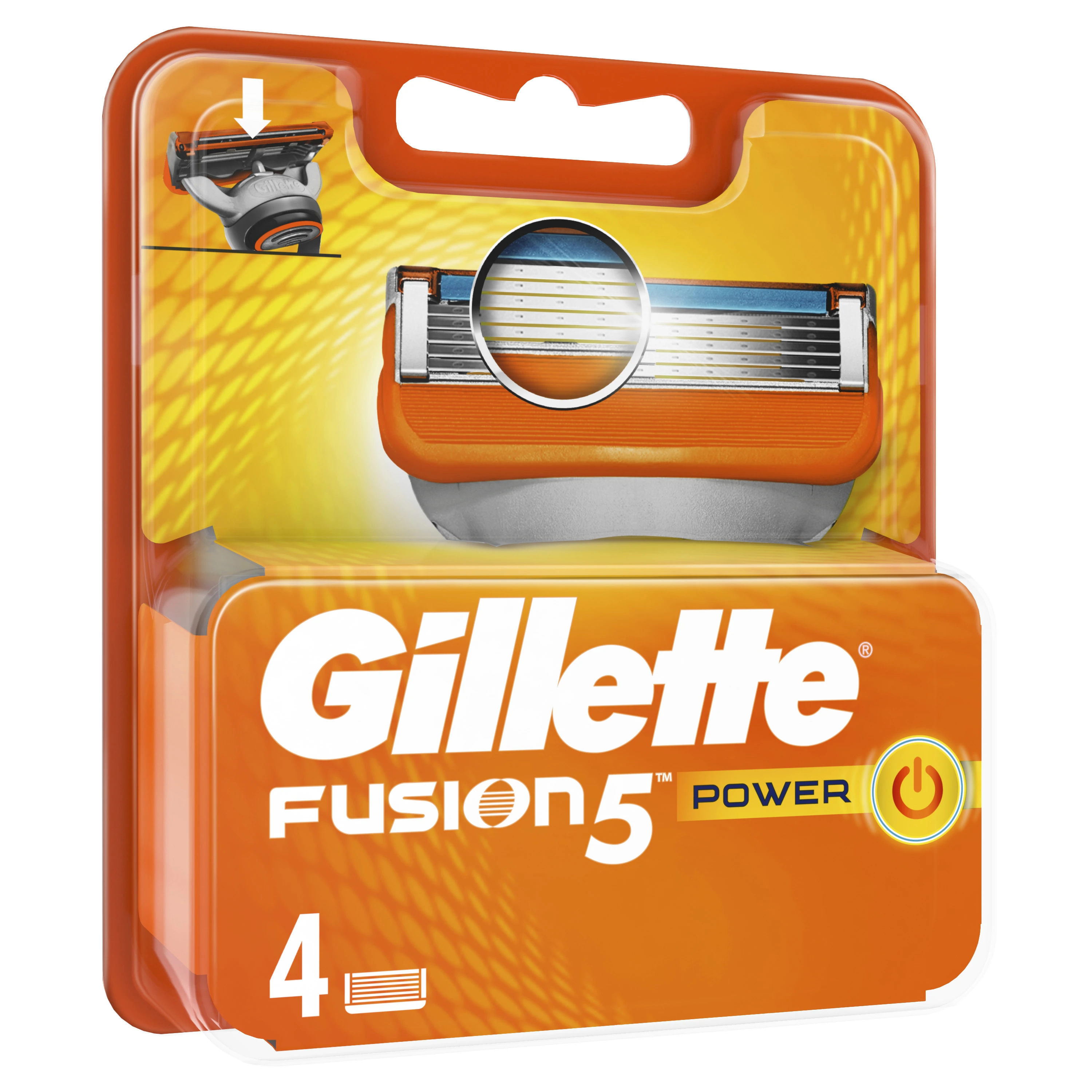 Gillete Skustuvo galvutės GILLETTE FUSION Power, 4 vnt.
