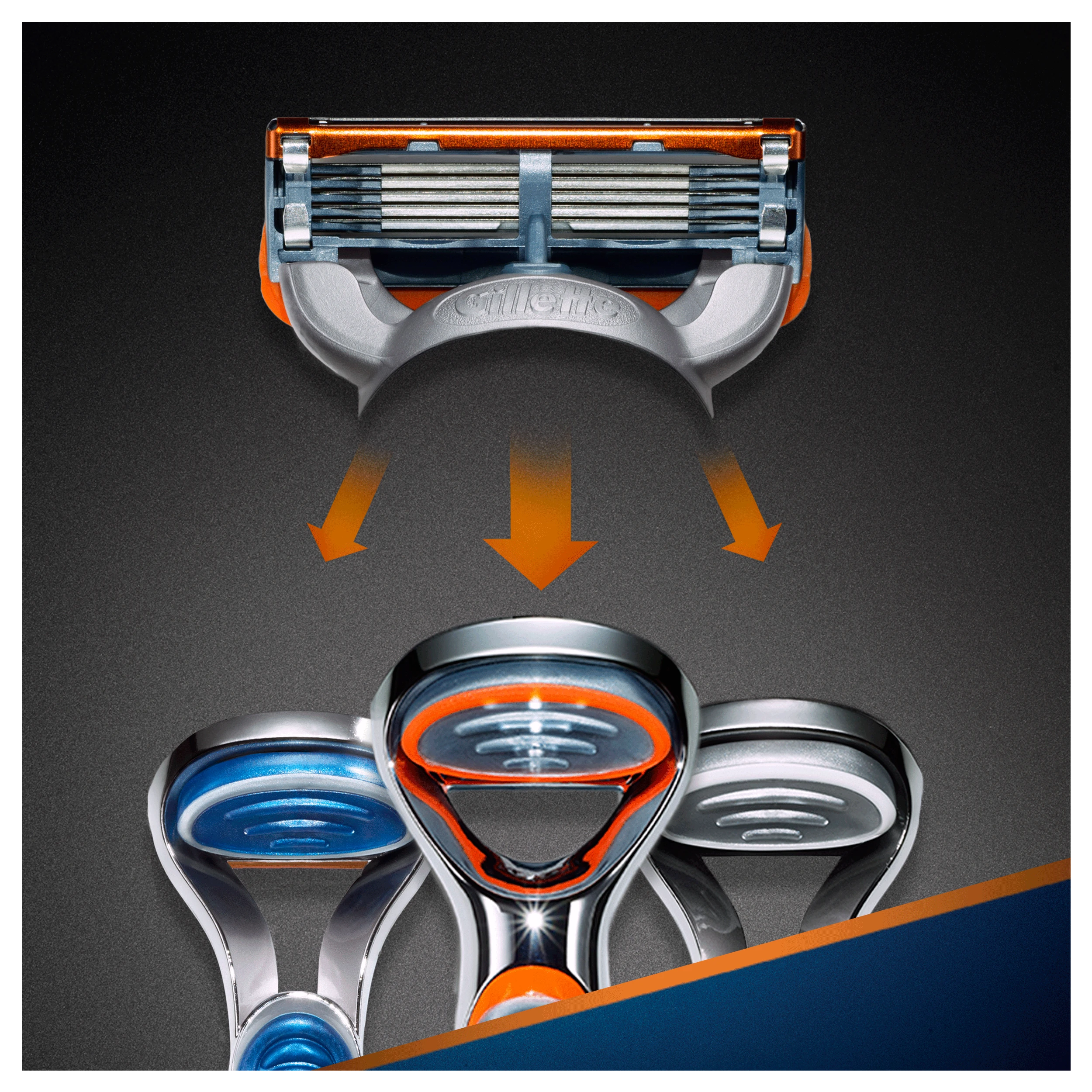 Gillete Skustuvo galvutės GILLETTE FUSION Power, 4 vnt.