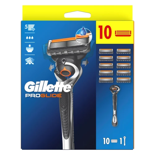 Gillette Fusion5 ProGlide skustuvas vyrams, +10 skutimosi galvučių