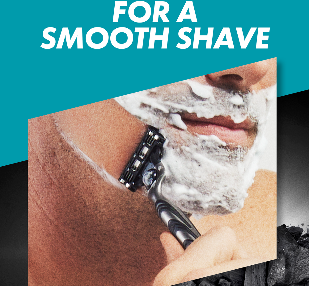 Gillette Mach3 Charcoal Skustuvas Vyrams, 1 Gillette Skustuvas + 5 Keičiamos Galvutės