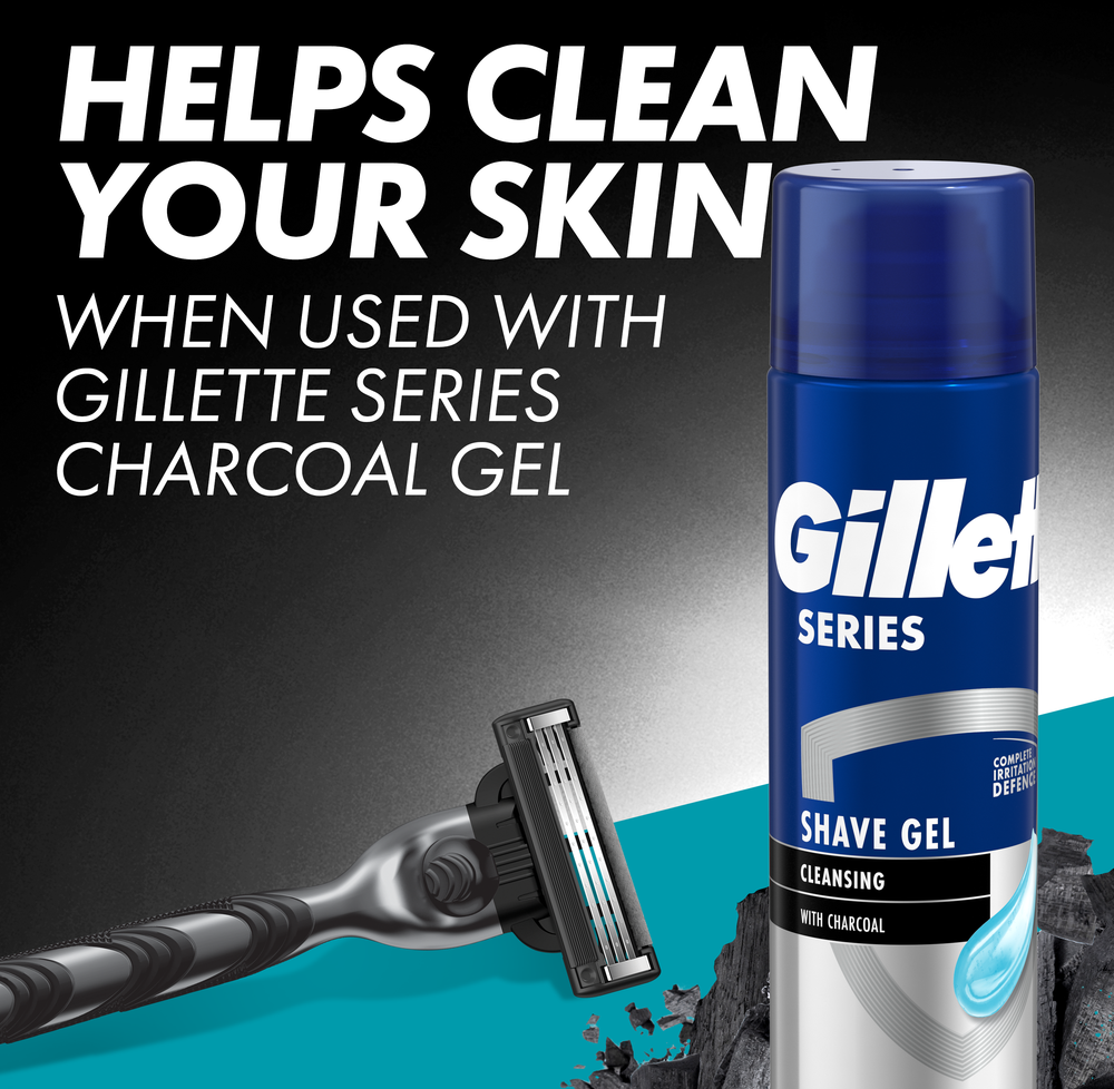 Gillette Mach3 Charcoal Skustuvas Vyrams, 1 Gillette Skustuvas + 5 Keičiamos Galvutės