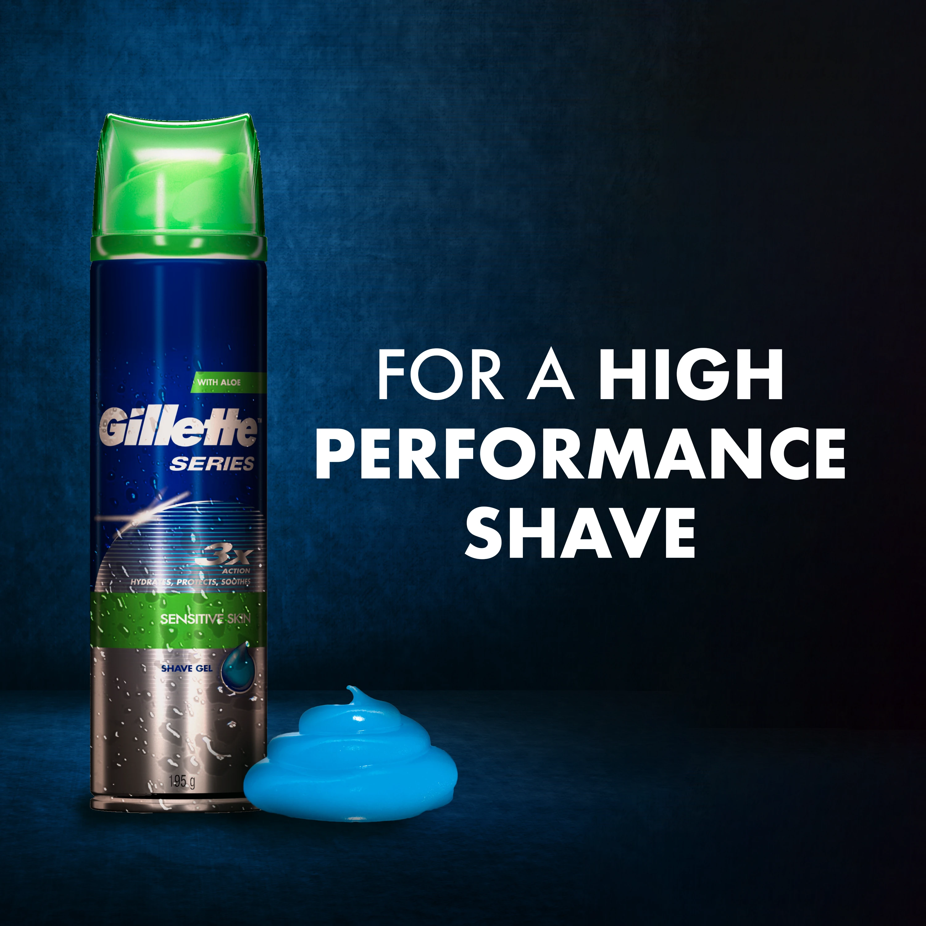 Gillete Skutimosi gelis GILLETTE Series Sensitive, 200 ml