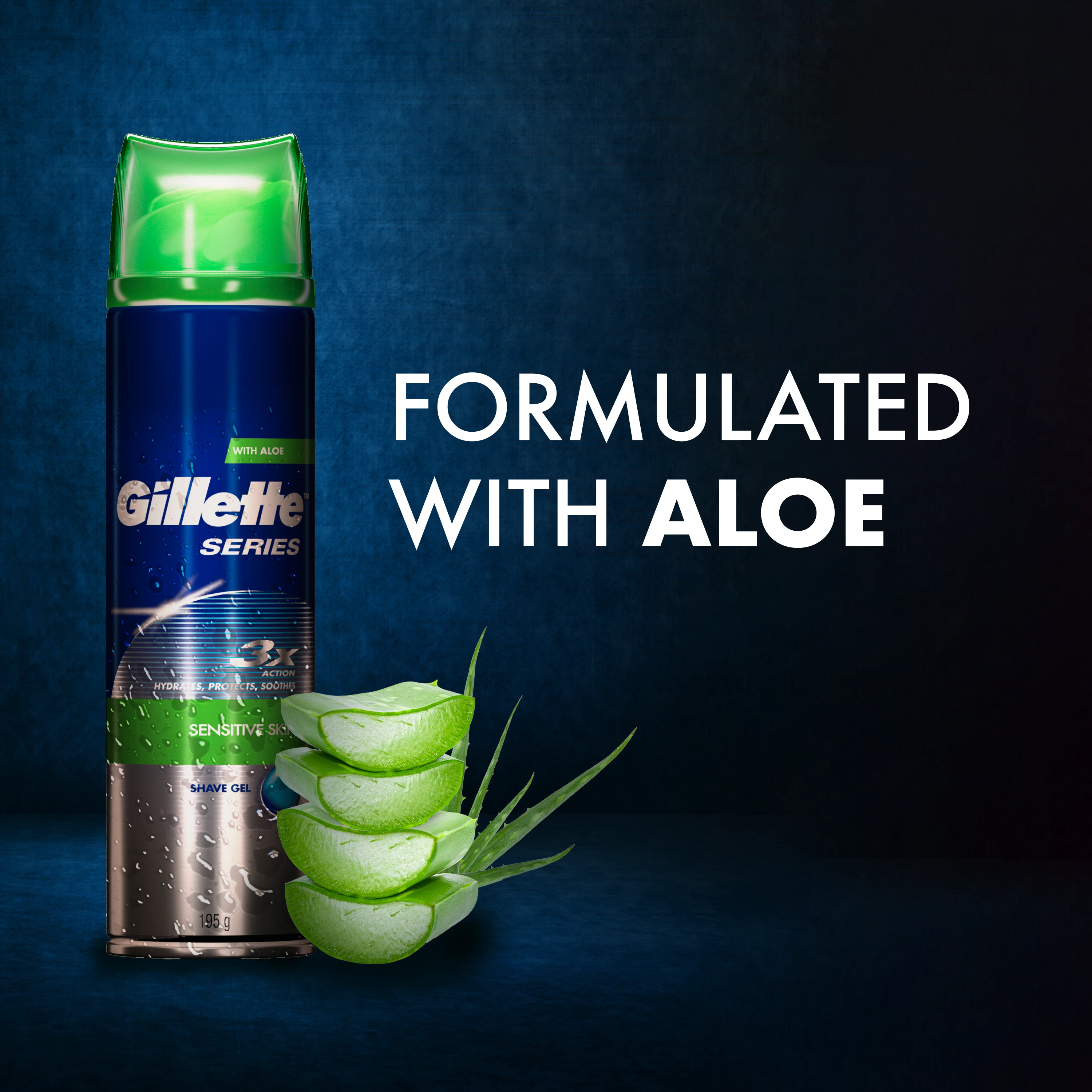 Gillete Skutimosi gelis GILLETTE Series Sensitive, 200 ml