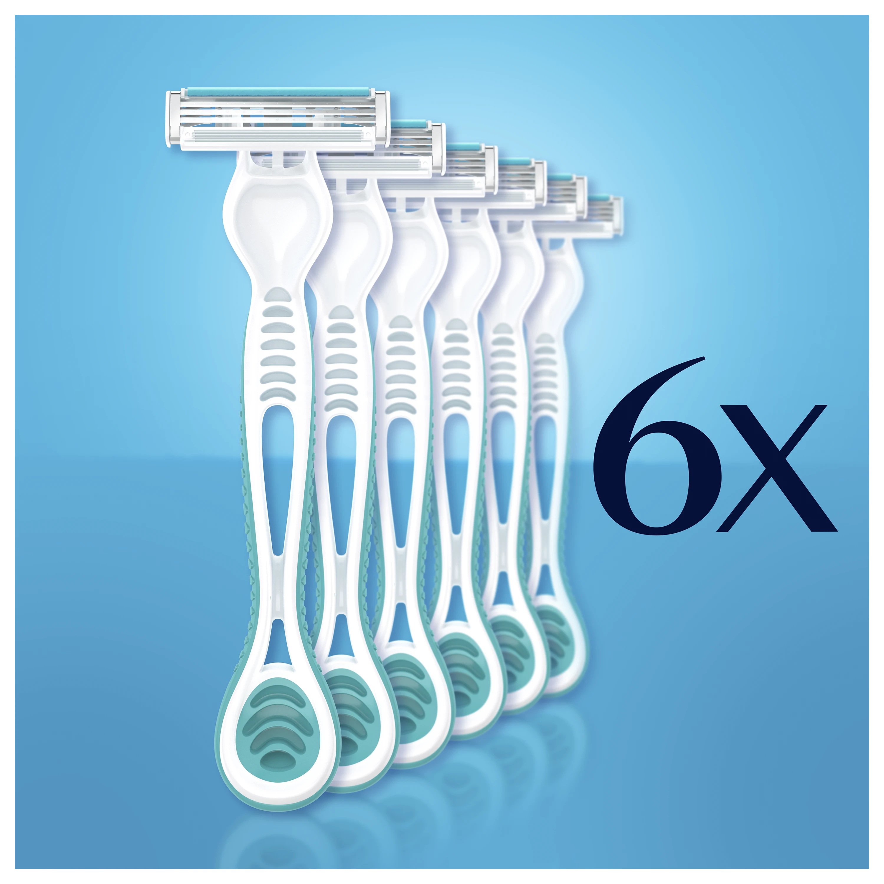 Gillette Venus 3 Sensitive Vienkartiniai Skustuvai Moterims, 6, Vnt. Pakuotė