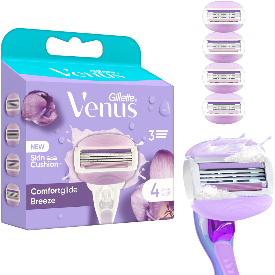 Gillette Skustuvo galvutės VENUS Breeze, 4 vnt.