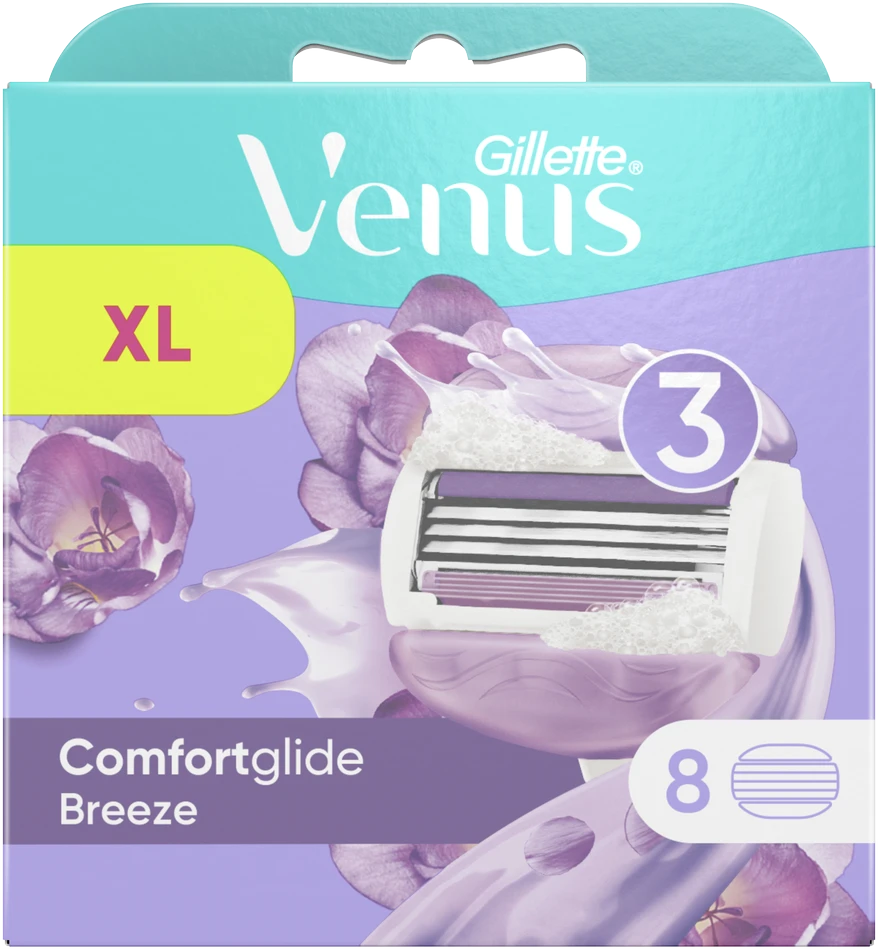 Gillette Venus ComfortGlide Breeze Skustuvo Keičiamos Galvutės, 8 vnt