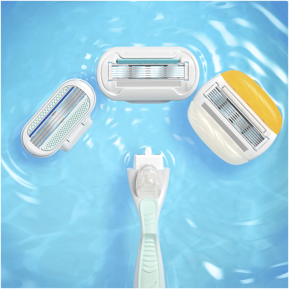Gillette Venus Deluxe Smooth Sensitive Skustuvo Keičiamos Galvutės, 4 vnt