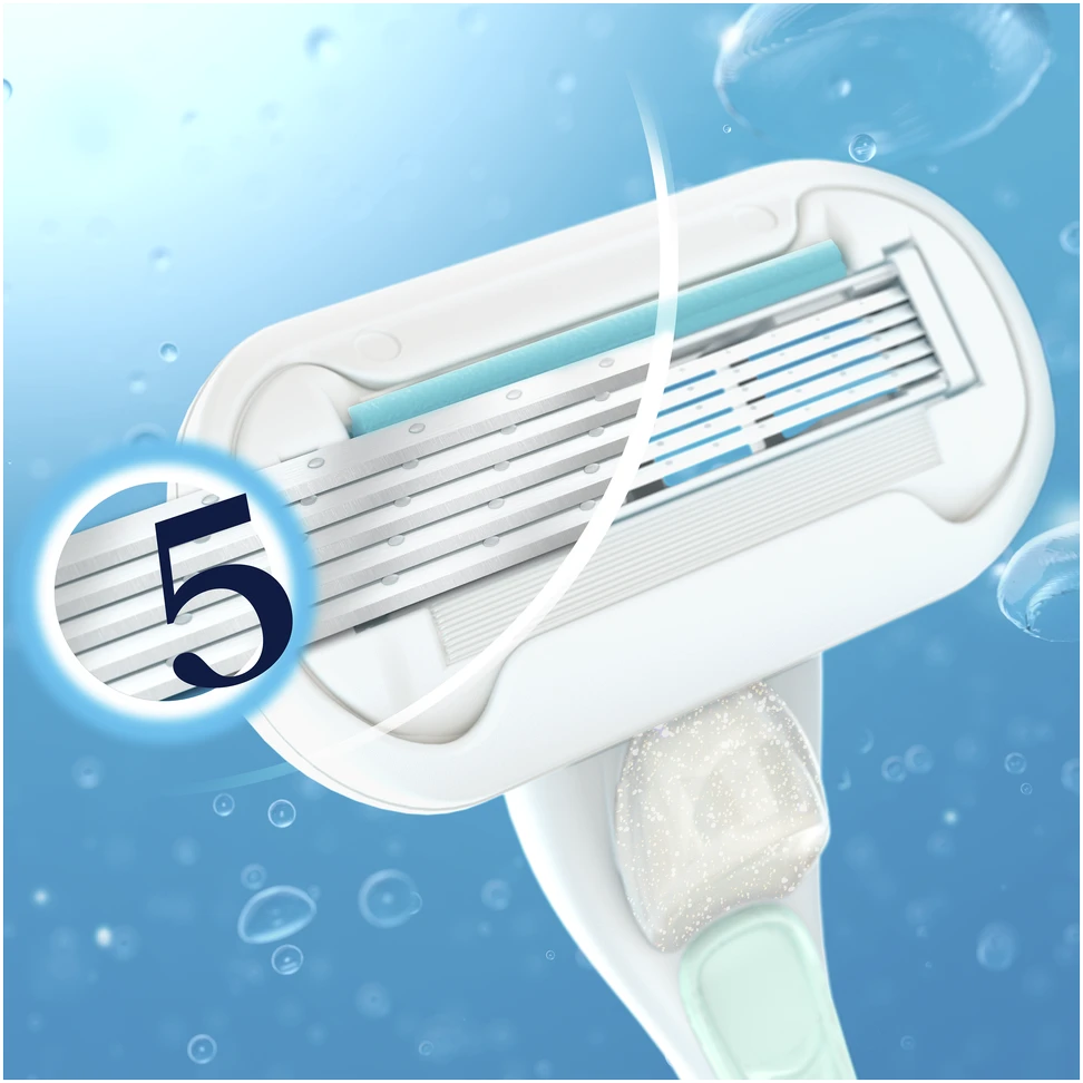 Gillette Venus Deluxe Smooth Sensitive Skustuvo Keičiamos Galvutės, 4 vnt