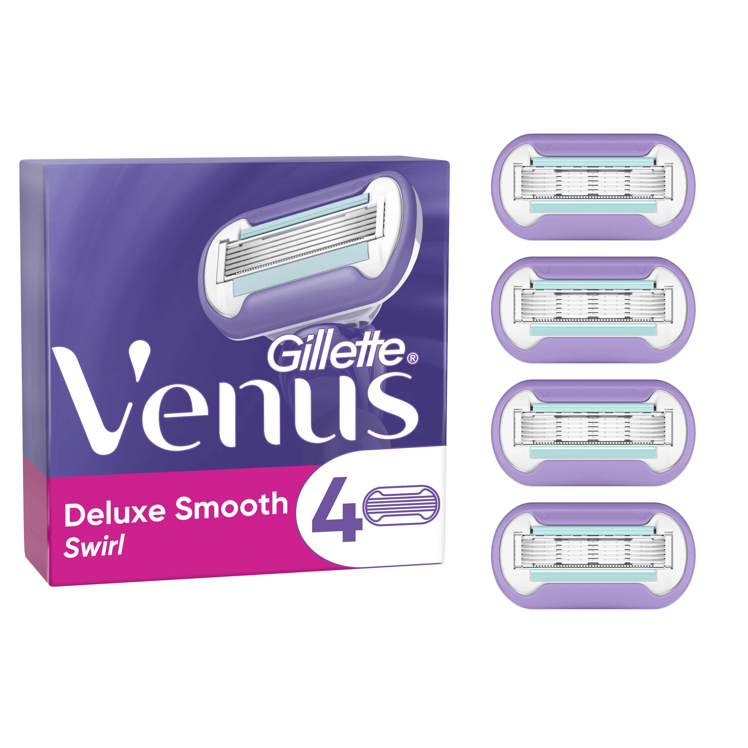 Gillette Skustuvo galvutės VENUS SWIRL, 4 vnt.